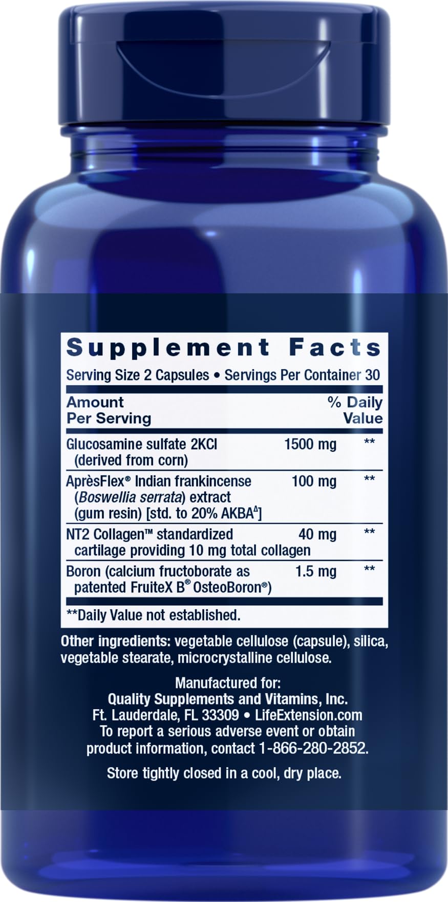 Life Extension ArthroMax Advanced with NT2 Collagen & ApresFlex, 60 Capsules (Pack of 2) Life Extension