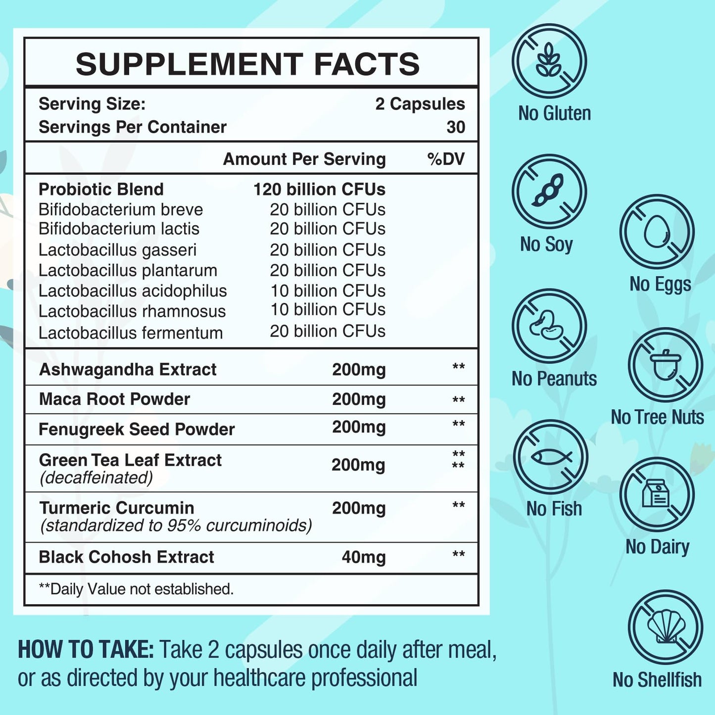 Dmeisy 120 Billion CFU Probiotic - Menopause Support Probiotics for Women, Natural Menopause Dmeisy