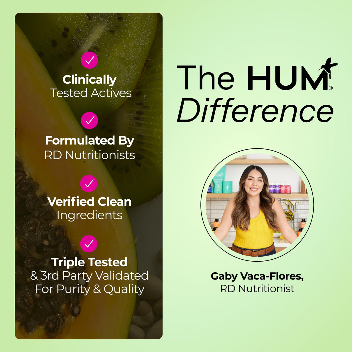 HUM Gut Instinct Daily Probiotics for Women and Men, Digestive Health, Lactobacillus, Bifidobacterium Strains for Immune Support, Probiotic Supplement for Healthy Gut Diversity, 30 Capsules Gsupps Australia