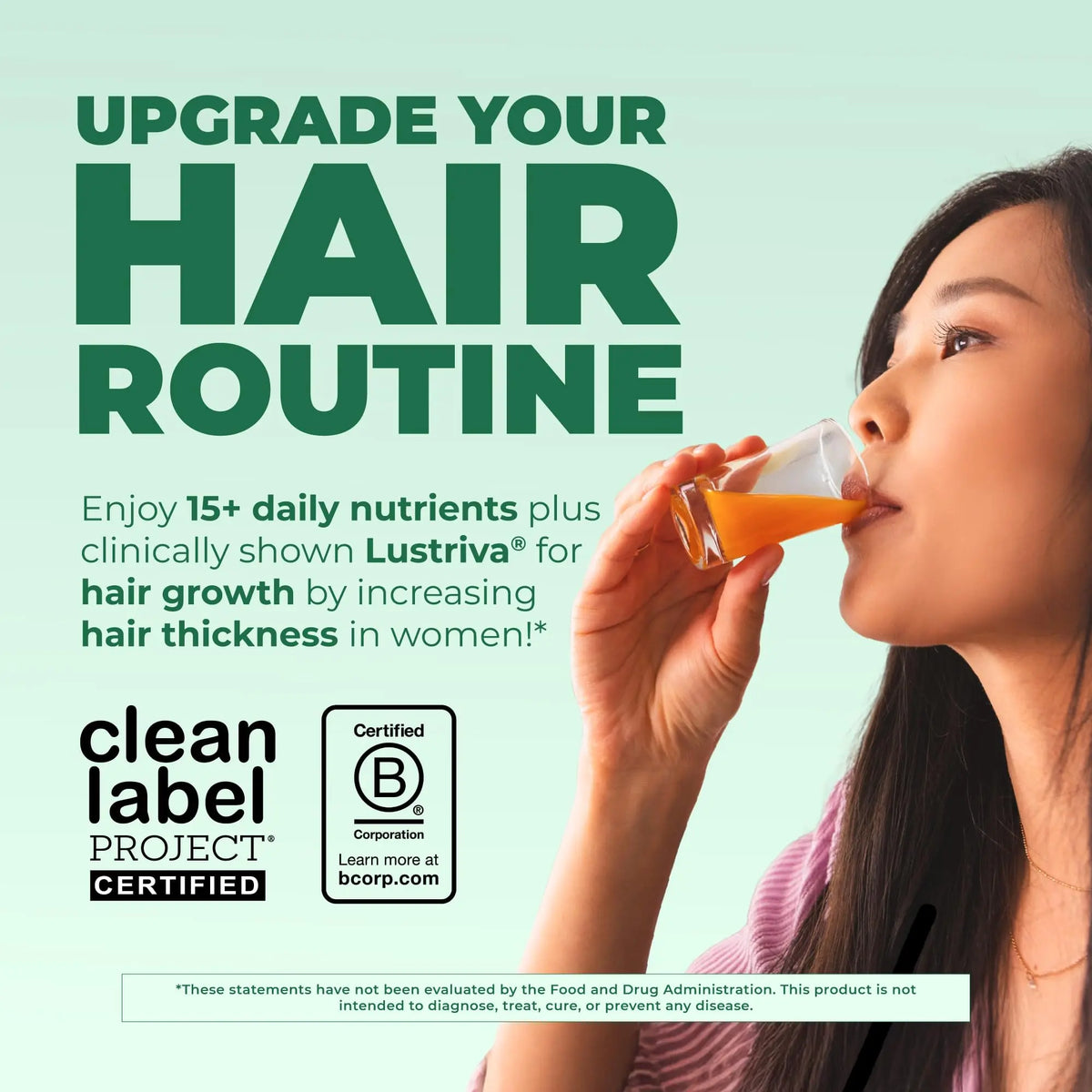 MARYRUTH'S Liquid Multivitamin + Hair Growth | Biotin 10000mcg | Lustriva Hair Growth Supplement | Clinically Tested in Women for Thicker Hair MARYRUTH'S