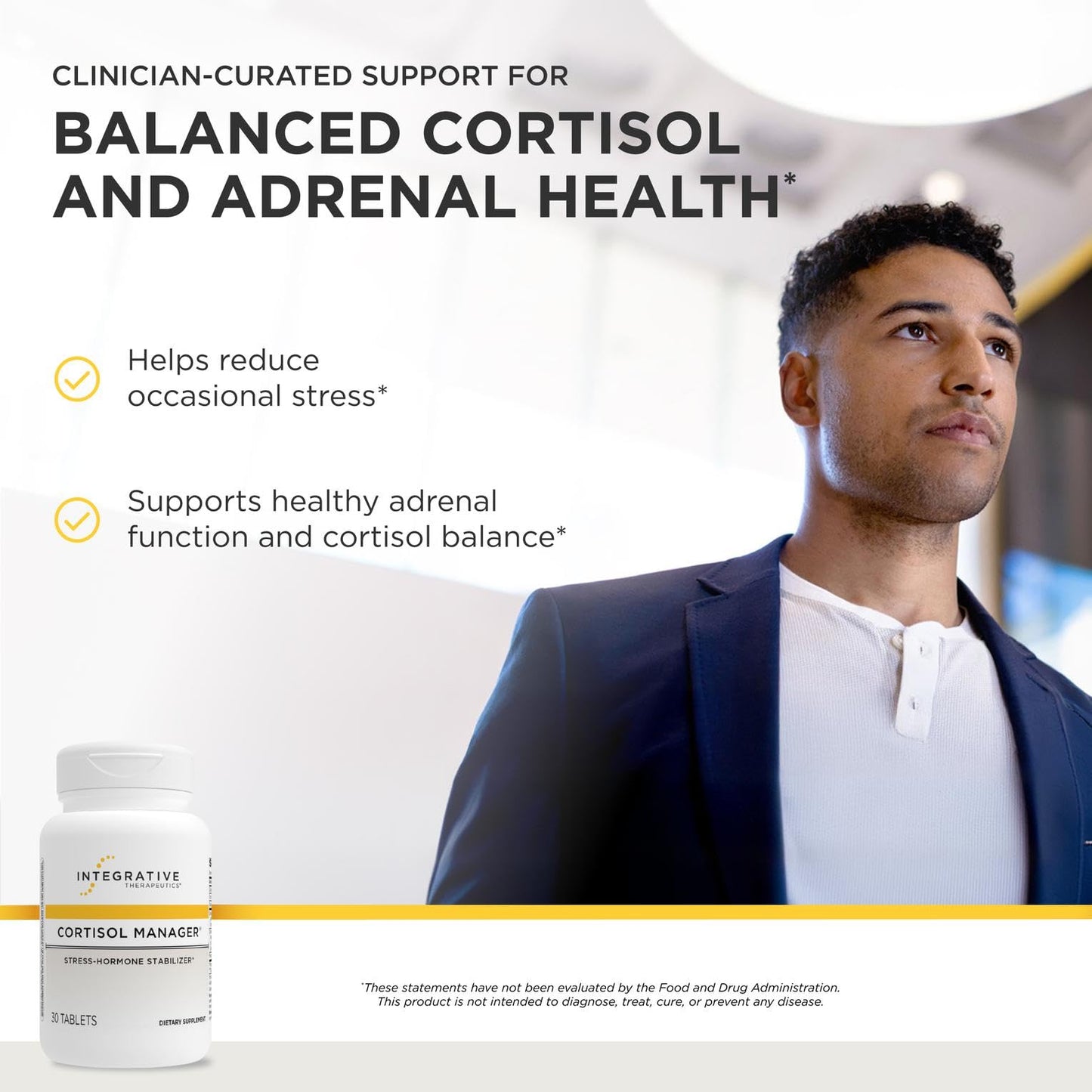 Integrative Therapeutics Cortisol Manager - Balance Cortisol & Support Relaxation for Restful Sleep* - Includes Ashwagandha & L-Theanine for Confidence with Less Stress Integrative Therapeutics