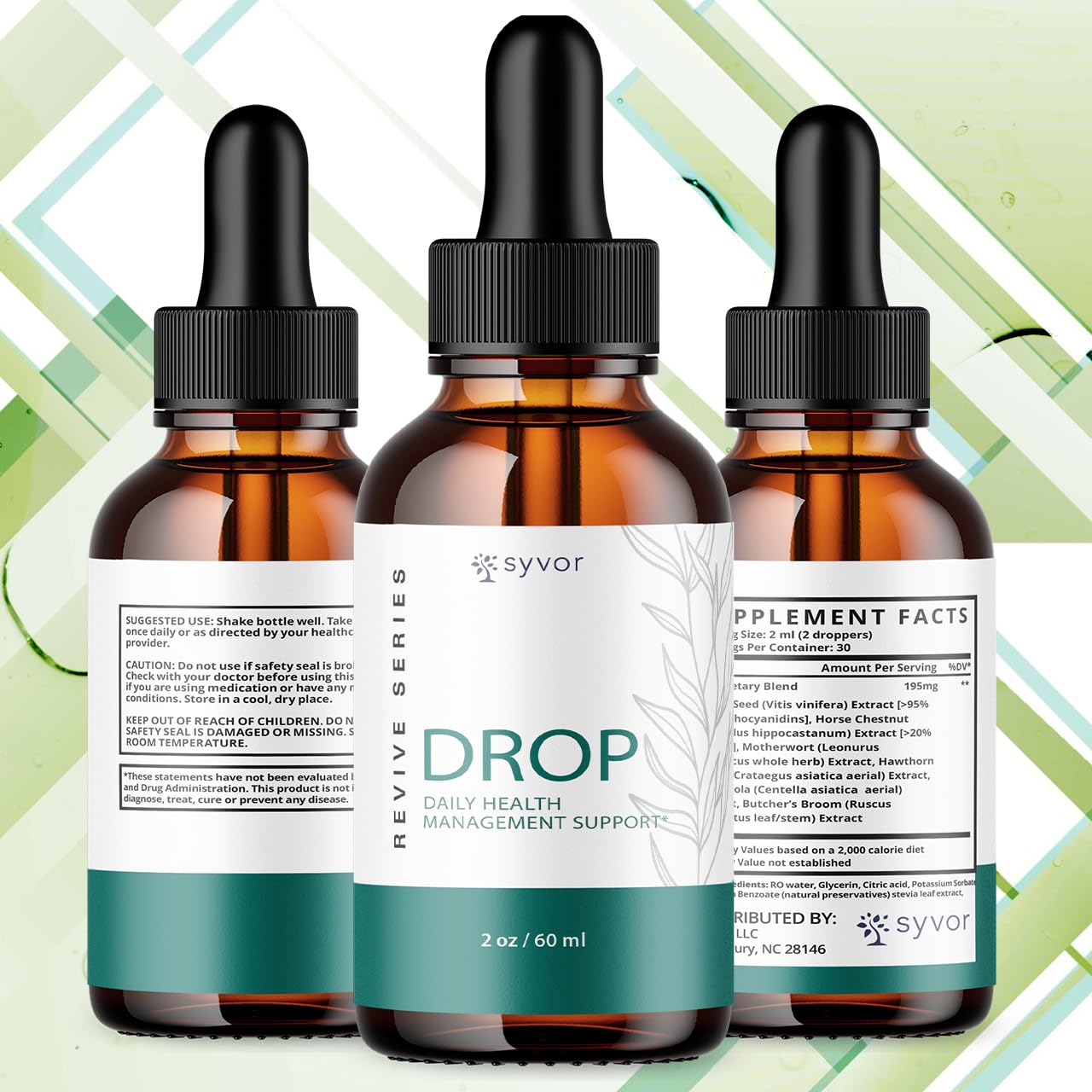 (3 Pack) Drop The Pounds Drops, Official Drop The Pounds Liquid Drops with All Natural Ingredients, Advanced Health Optimizer & Wellness Support with Premium Vitamins for Women & Men (90 Servings) Syvor