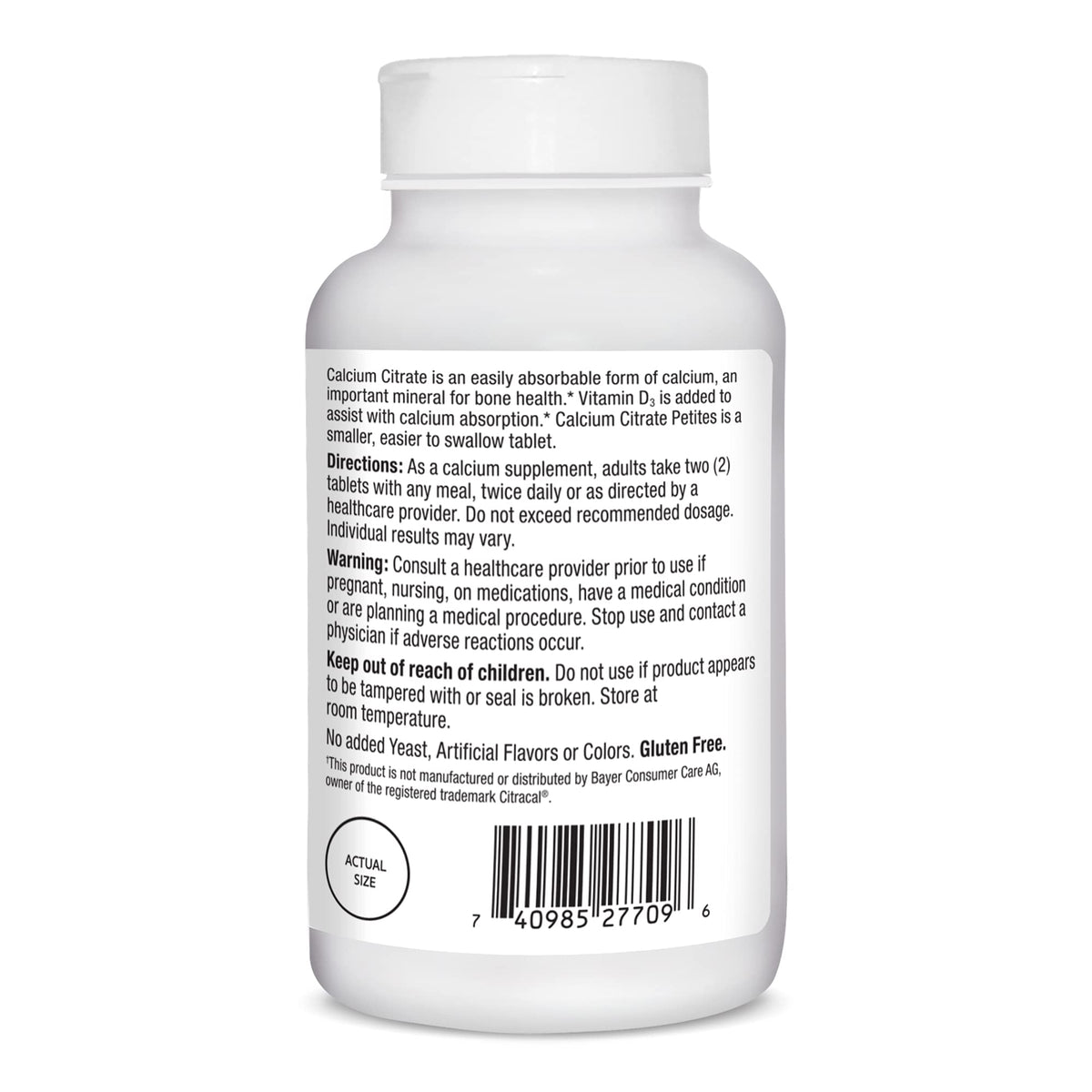 21st Century Calcium Citrate + D3 Petites Coated Tablets 200 ea 21st Century