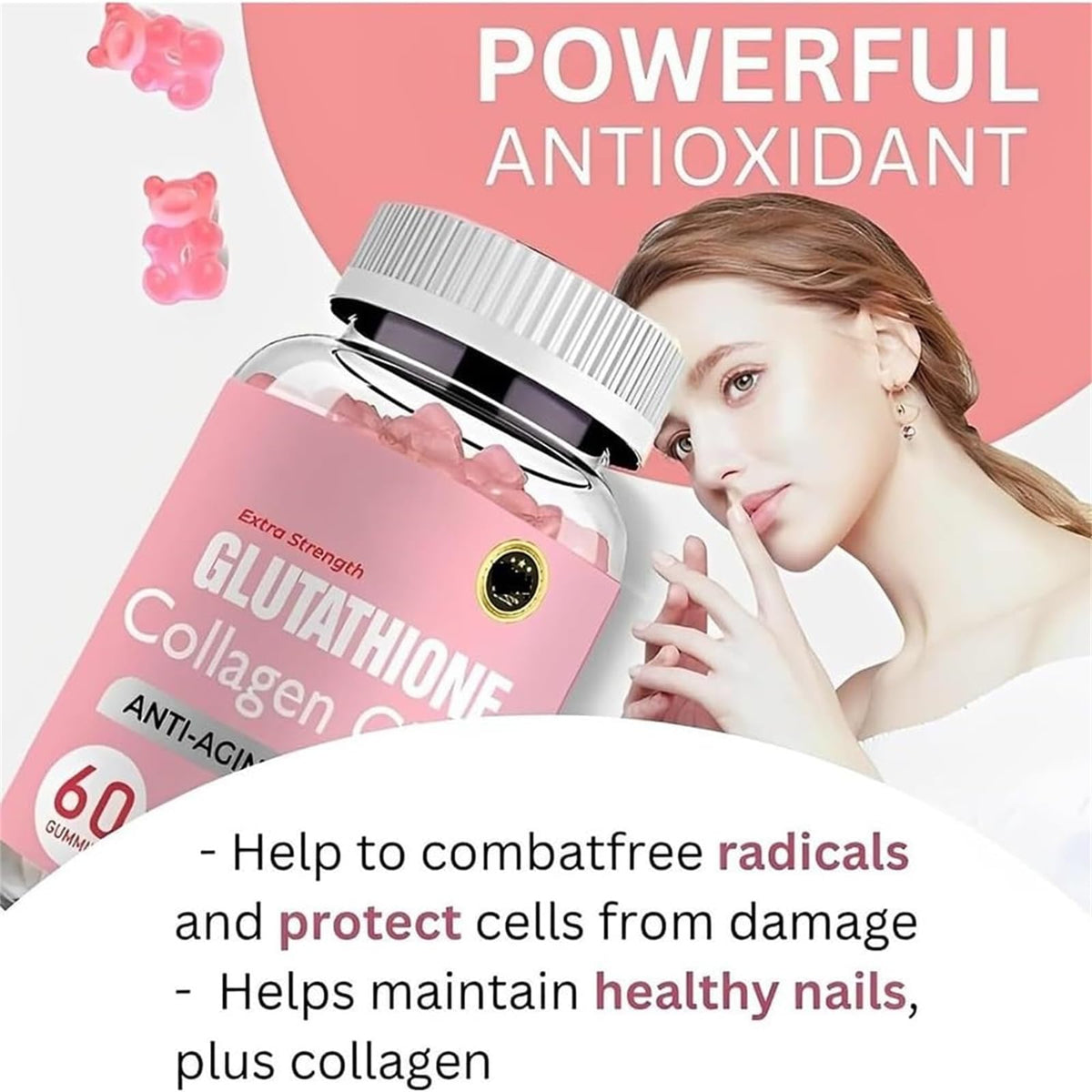 Caduola Glutathione Collagen Glow Gummies, Glutathione Collagen Glow Gummies for Dark Spot Caduola