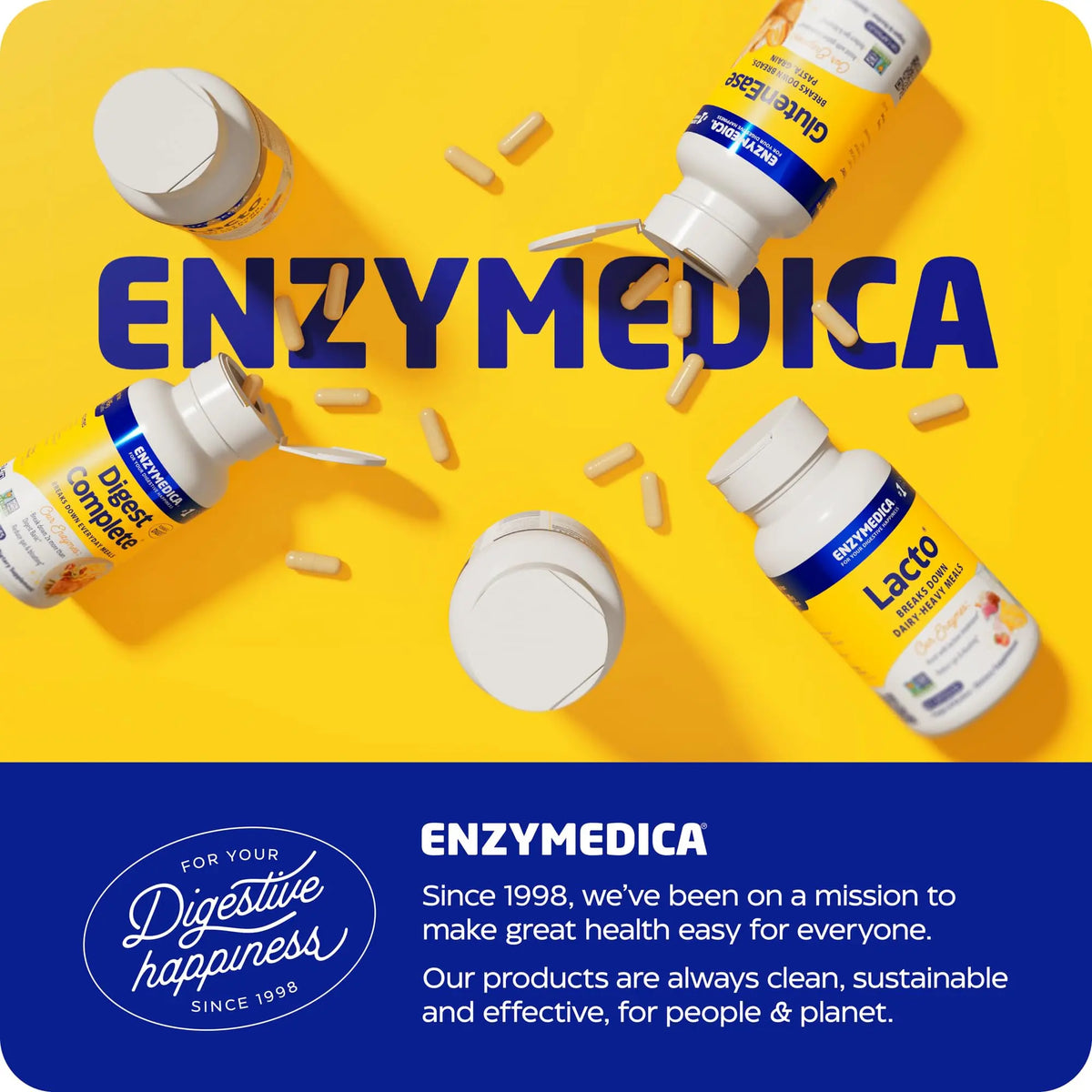 Enzymedica Pro-Bio Probiotic Supplement for Digestive & Gut Health - Daily Probiotic Capsules for Women & Men, 10 Billion CFU, Helps Reduce Gas & Bloating, Enzymedica