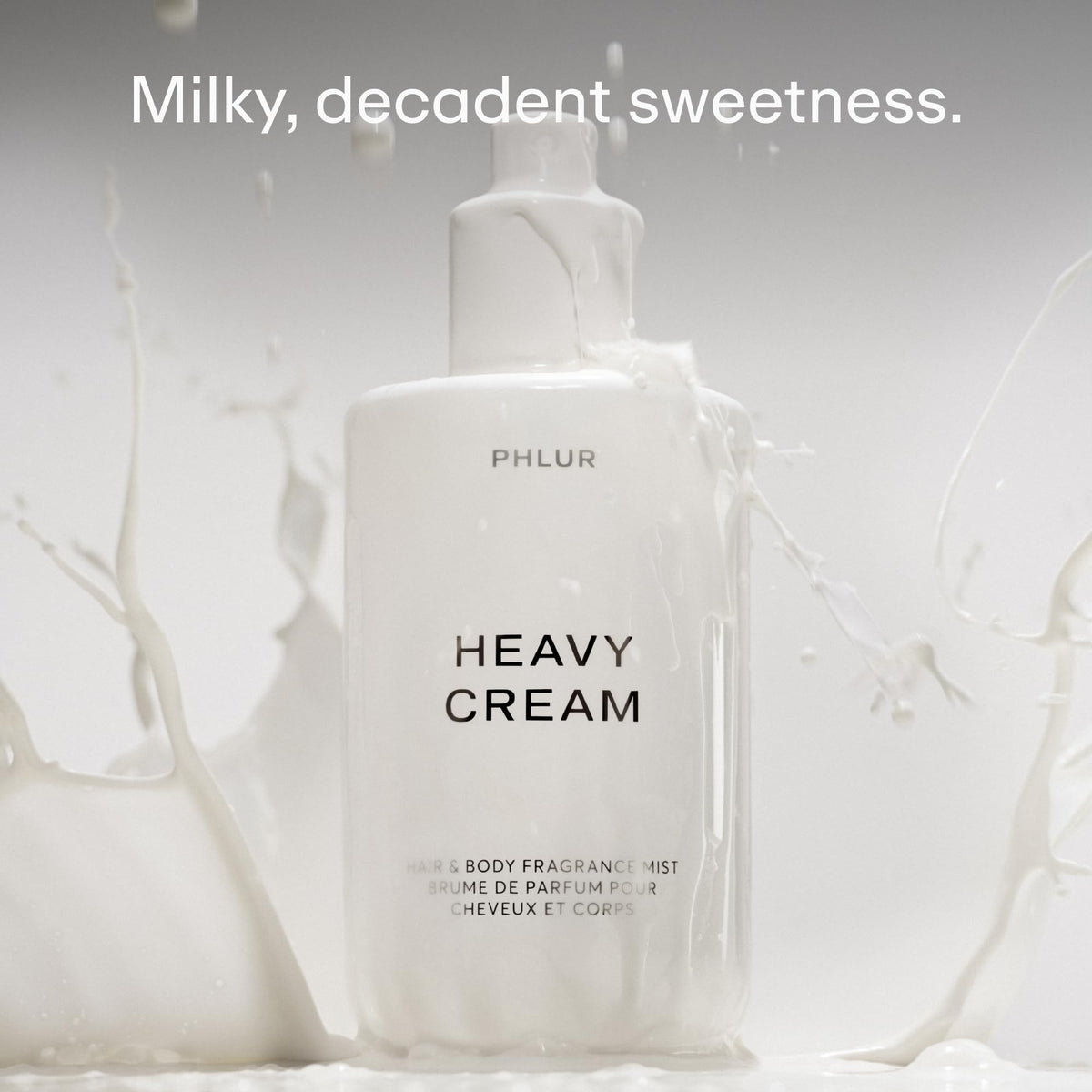 PHLUR Heavy Cream Body Mist, 8 Fl Oz – Hair and Body Perfume for Women, Gourmand Vanilla Body Spray with Marshmallow, Coconut Cream & Citrus Fragrance PHLUR