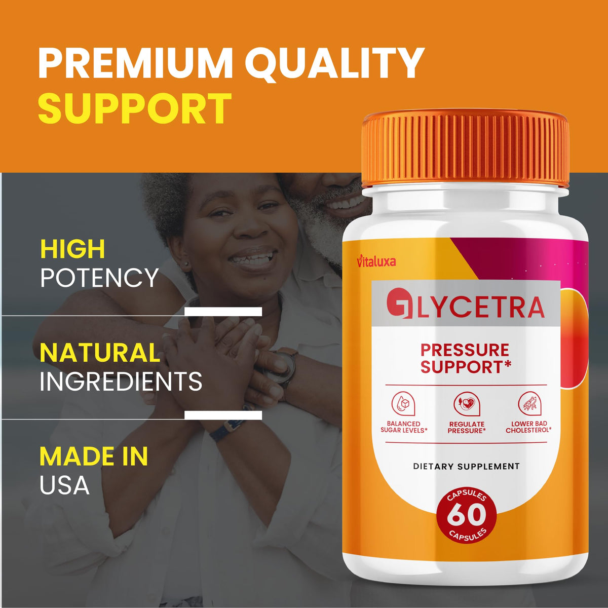 (2 Pack) Glycetra Capsules, Glycetra Blood Support Supplement Advanced Formula Premium Blend All Natural Balance Flow, Glicetra Pills Maximum Strength Glycogen Support Health Wellness Review (120 Ct) Vitaluxa