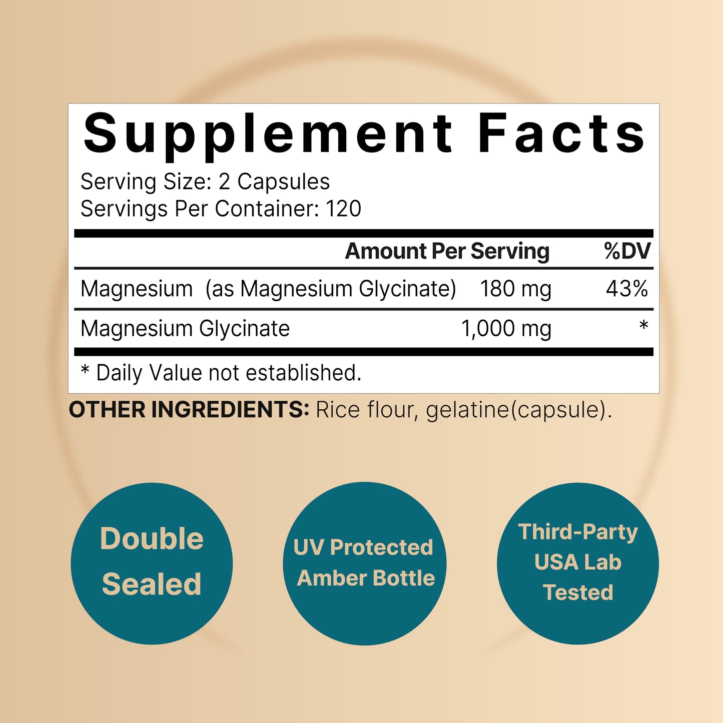Magnesium Glycinate Supplement 1,000mg | 500mg Per Capsule, 240 Pills NatureBell