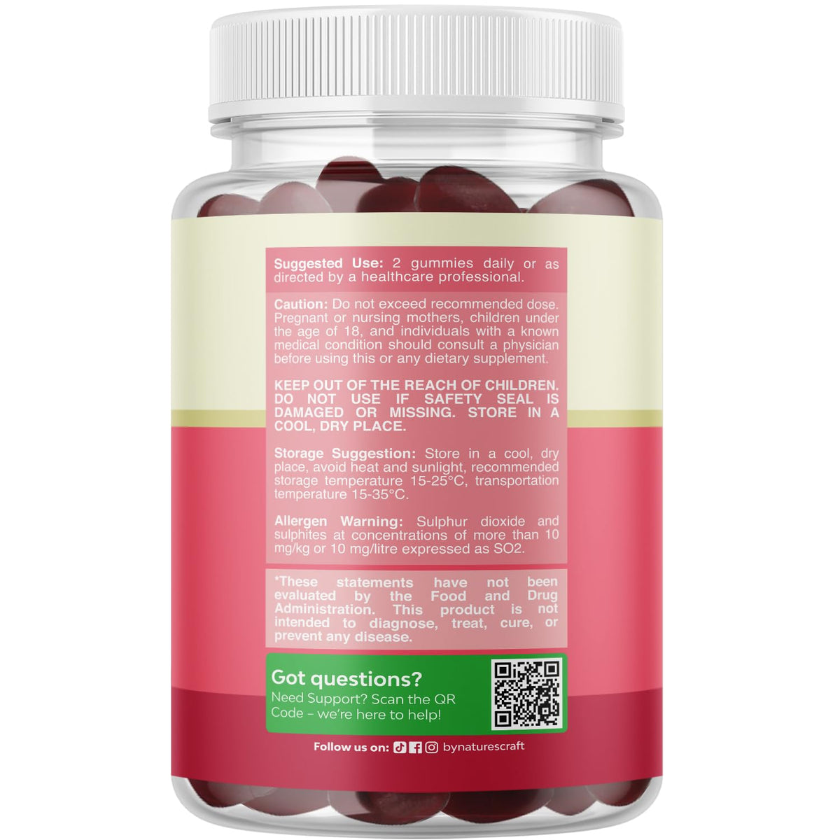 Hormone Balance for Women Gummies of All Ages - PMS Support Supplement for Women to Regulate Menstrual Cycle & Hormonal Balance Menopause & Mood Swings with Vitamin B6 & Dong Quai - 60 Chews Natures Craft