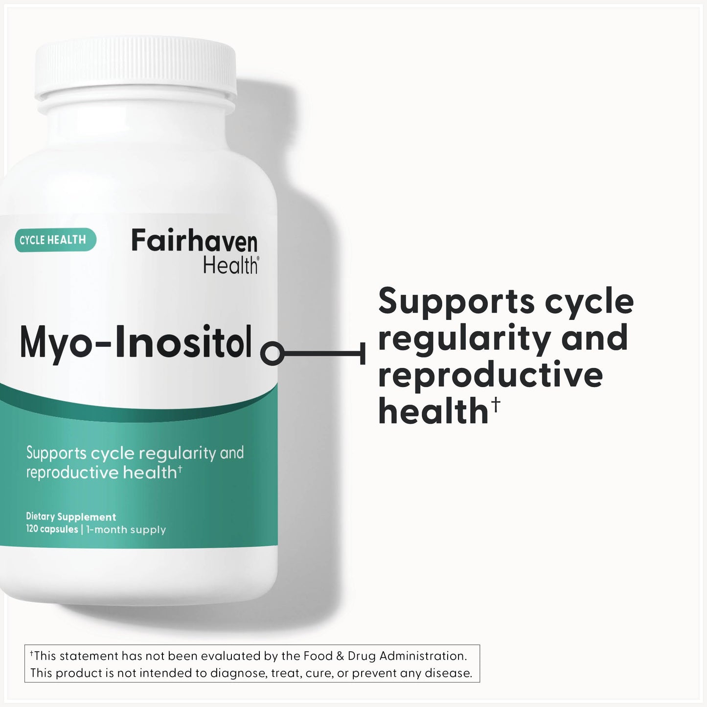 Fairhaven Health Myo-Inositol Supplement for Women and Men | Vitamin B8 2000mg | Vegan Inositol Powder Capsules | Gluten, Dairy and Soy Free | 120 Inositol Capsules Fairhaven Health