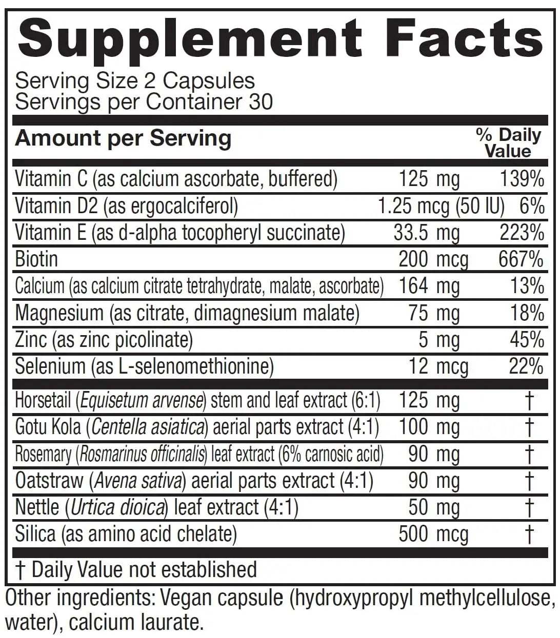 Vitanica, Luminous, Hair, Skin and Nail Support, Vegan, 60 Capsules Vitanica