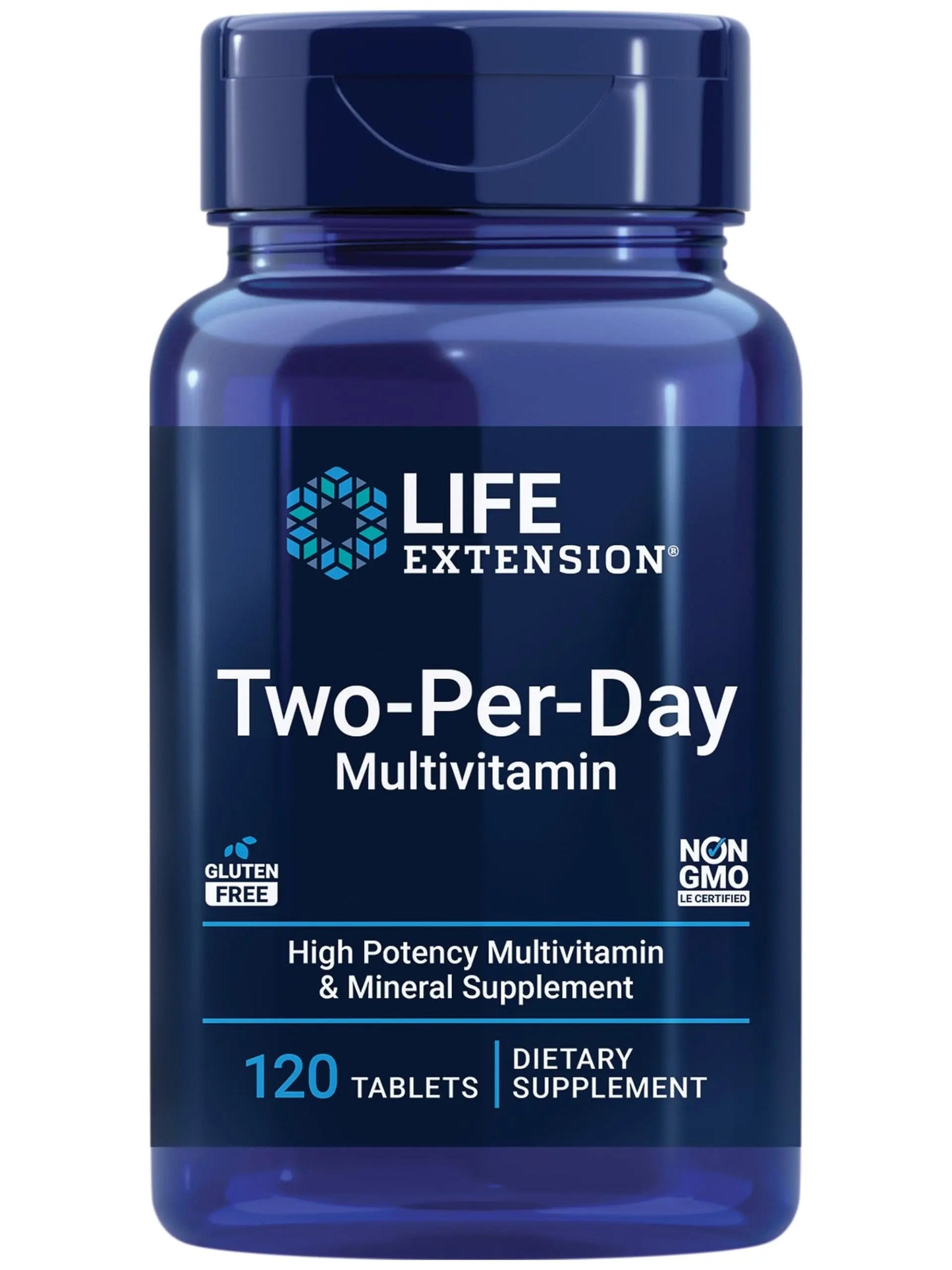 Life Extension Two-Per-Day 120 Tablet Multi-Vitamin & 60 Capsule Optimized Ashwagandha Stress Relief Supplement Bundle Life Extension