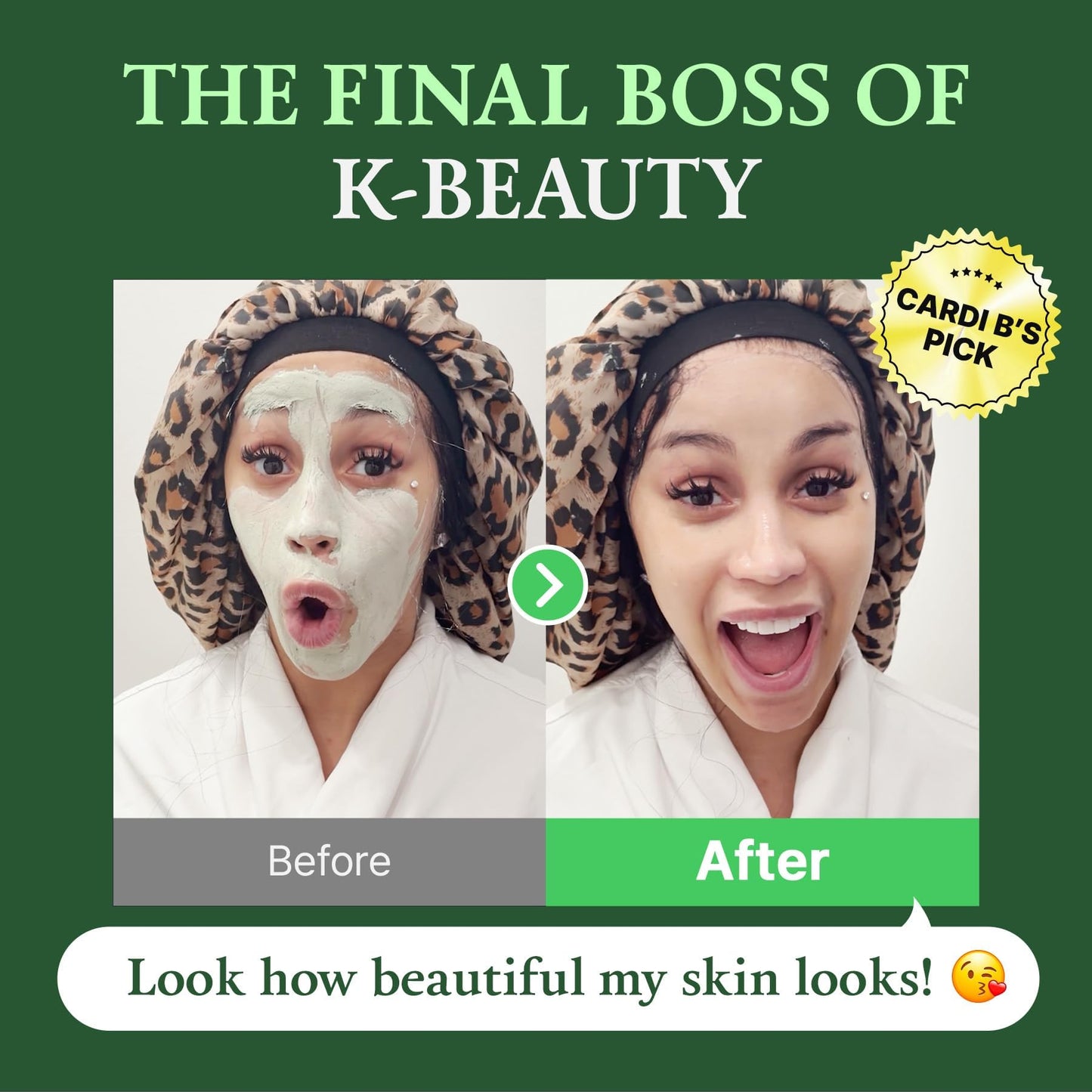 FULLY Green Tomato Facial Cleanser, Cardi B’s Clay Mask Cleanser for Deep Pore Cleanse FULLY
