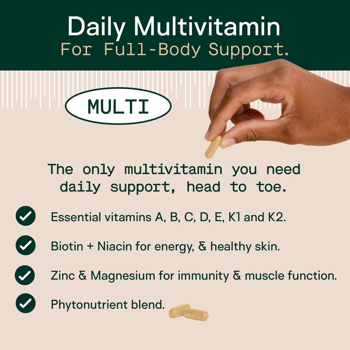 Adapt Naturals Multivitamin for Women & Men, Bioavailable Easy-to-Absorb Multivitamin Daily Supplement with Biotin, Niacin, Vitamin A, B, C, D, E, K1, Zinc, Magnesium - Immune Support - 30 Day Supply ADAPT NATURALS BY CHRIS KRESSER