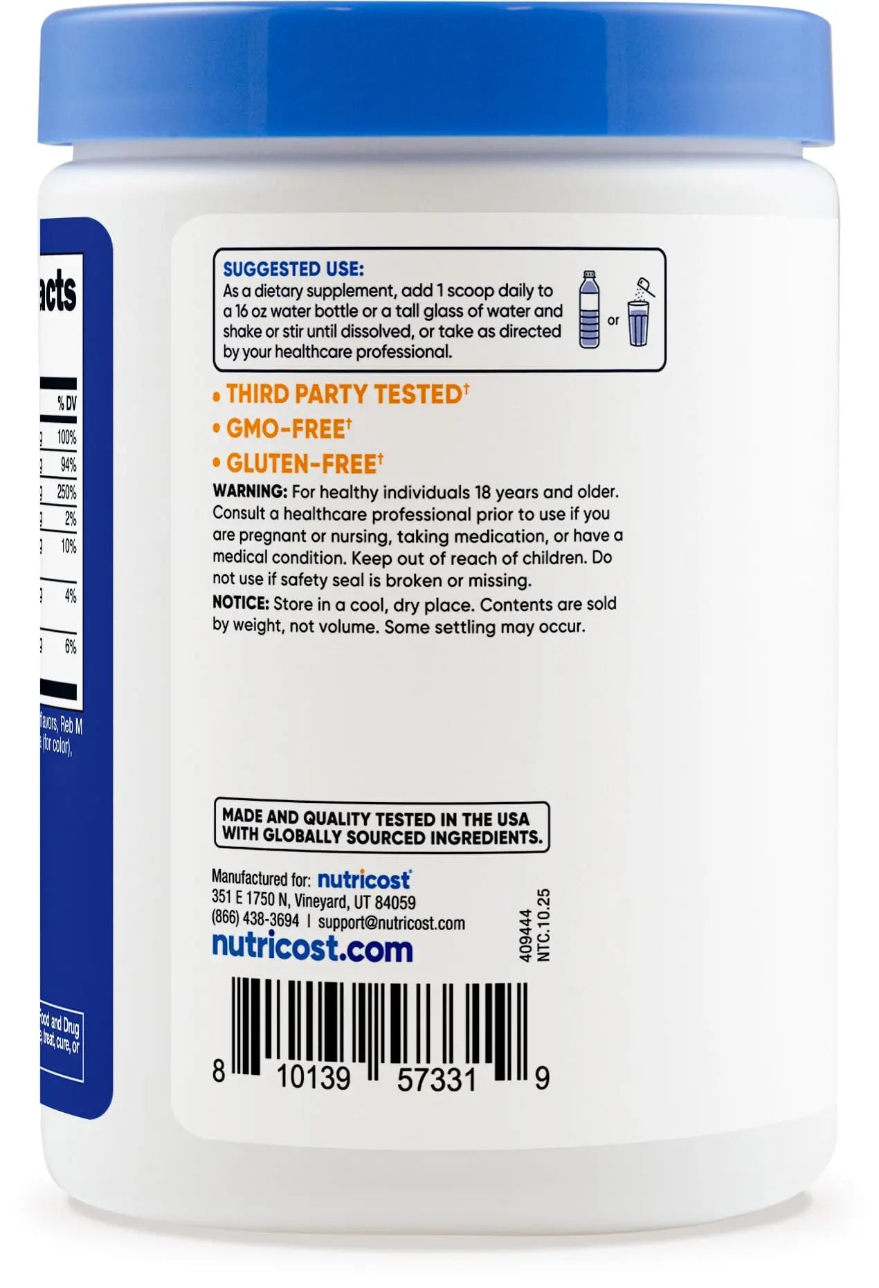 Nutricost Electrolyte Complex Powder (60 Servings, Blue Raspberry) - Hydration Supplement Drink Mix with Vitamins and Minerals Nutricost