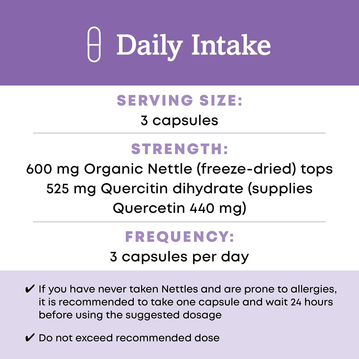 Oregon's Wild Harvest Nettle Quercetin Capsules, Non-GMO Organic Herbal Supplements, 60 Count Gsupps Australia