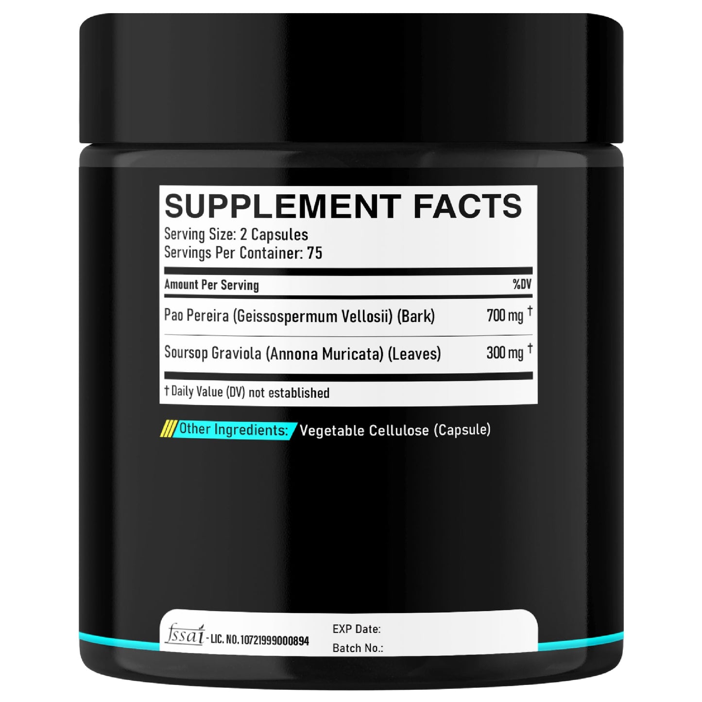 DEDICAD Pao Pereira Bark Extract and Graviola Soursop - 150 Capsules Supply DEDICAD