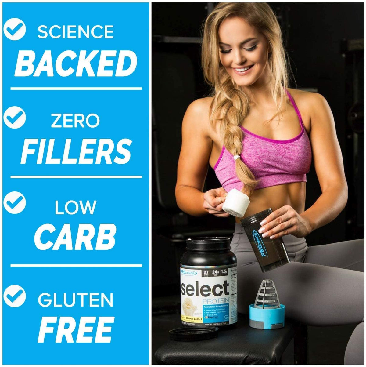 PEScience Select Low Carb Protein Powder, Chocolate Peanut Butter Cup, 27 Serving PEScience