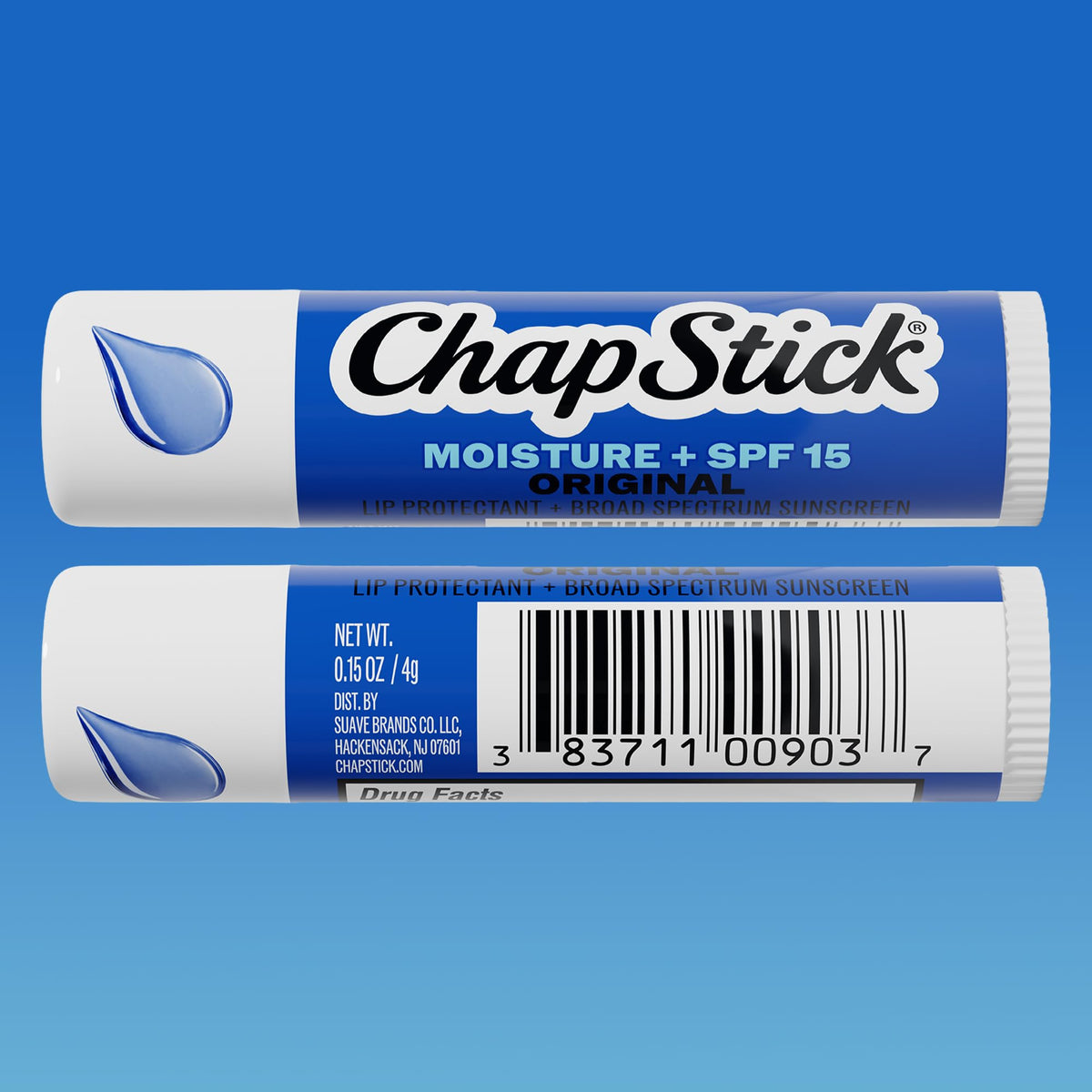 ChapStick Moisture + SPF 15 Bulk Lip Balm Sunscreen 12-Pack, 0.15 Oz Ea ChapStick