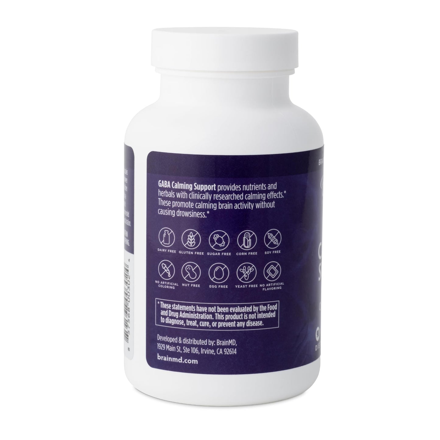 BRAINMD Dr Amen GABA Calming Support - 90 Capsules, Pack of 2 - Promotes Relaxation - Contains Magnesium, Vitamin B6 & Lemon Balm - 180 Total Servings