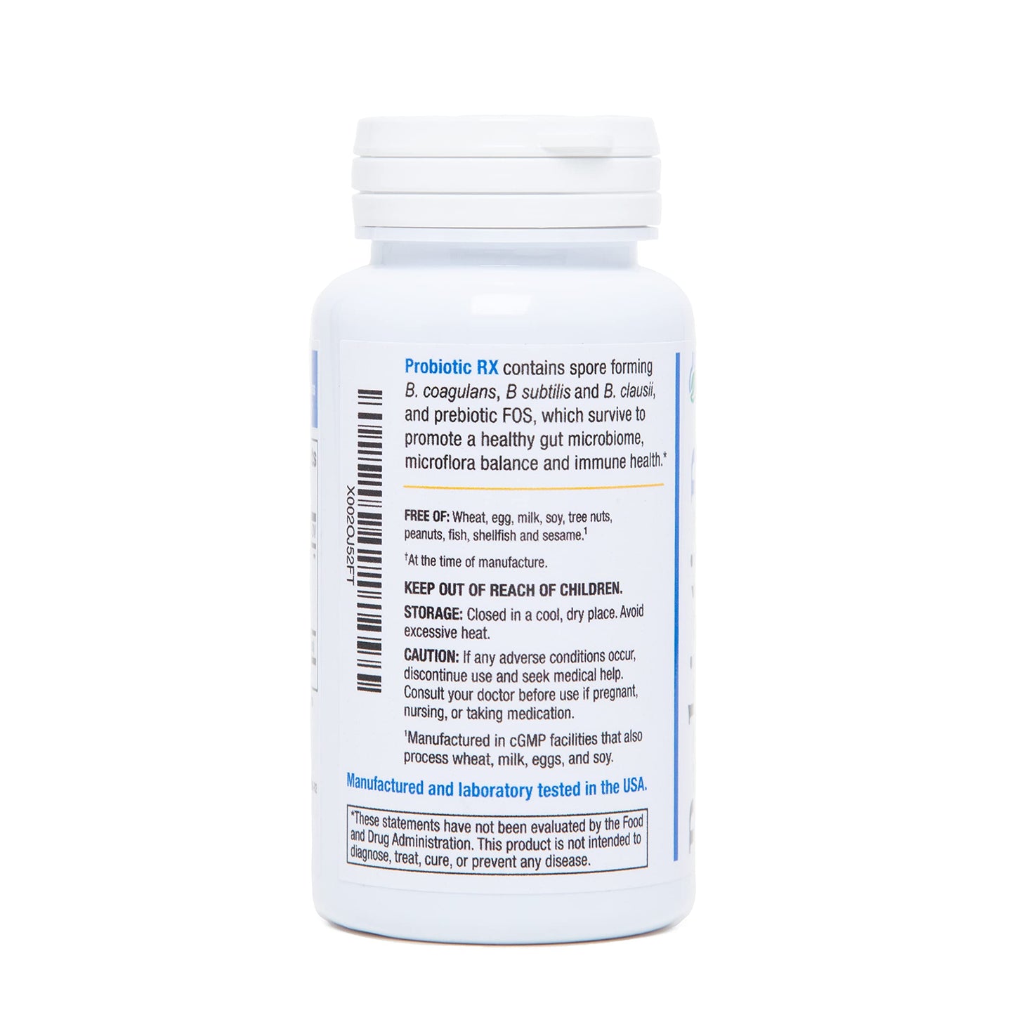 Probiotic Rx: 5 Billion CFU – Probiotic + Prebiotic - Spore-Based – 60-Day Supply - SBO - Supports Immune & Gut Health - Soil-Based Organisms - No Refrigeration Required Biomedic Labs RX