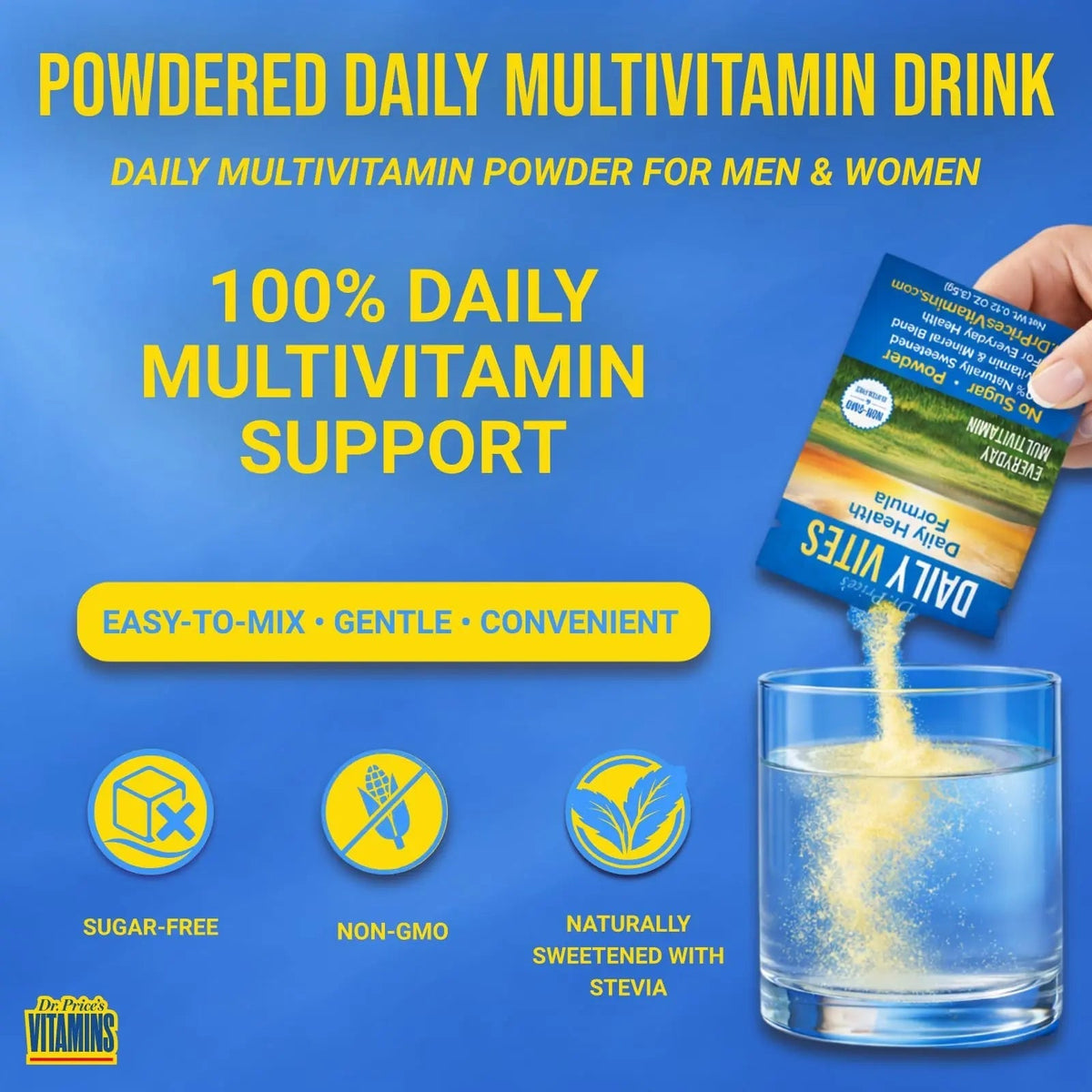 Dr. Price's Multivitamin for Women and Men | Tropical 30 Servings | Daily Supplement Powder with Vitamin C, B Complex & Minerals | Dr. Price's Vitamins