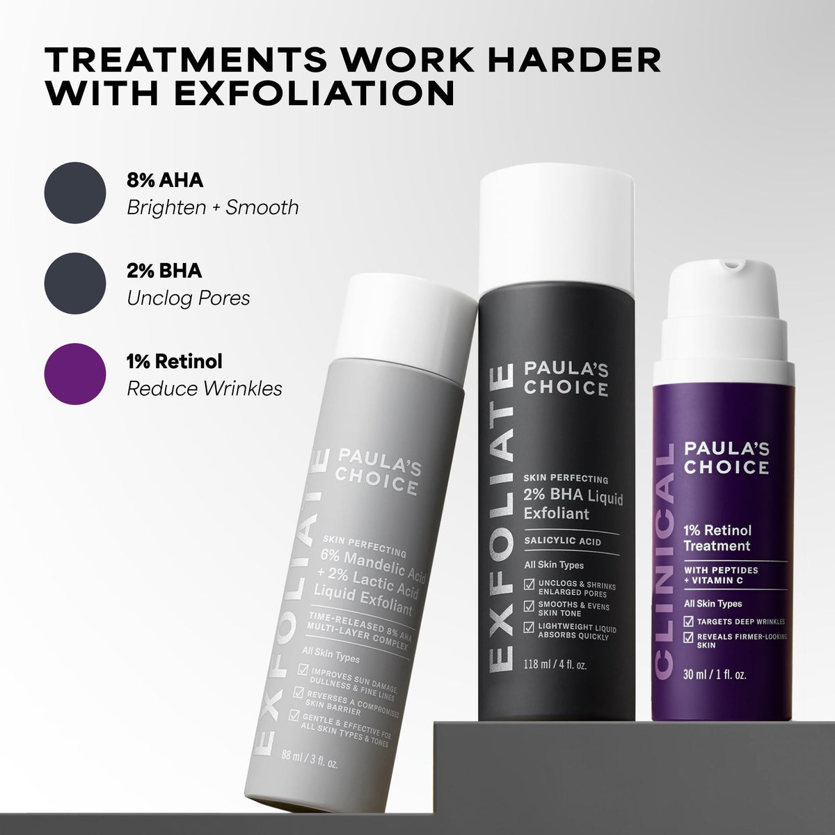 Paula's Choice CLINICAL 1% Retinol Treatment with Peptides, Vitamin C & Licorice Extract, Firming Cream for Face, Anti-Aging & Wrinkles, Fragrance Free, 1 Fl Oz Paula's Choice