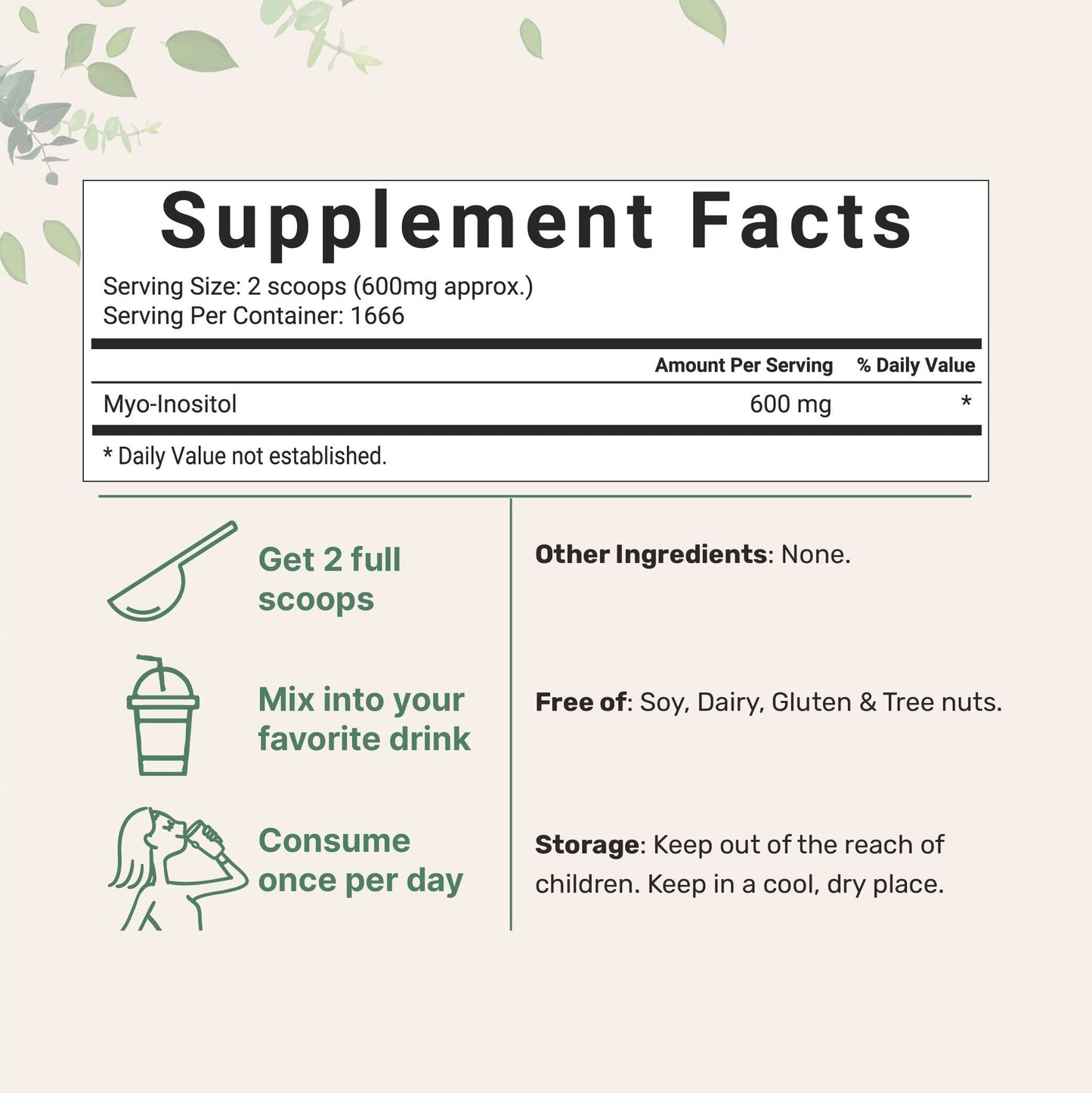 Pure Inositol Powder, Myo-Inositol B8 Powder, 1KG (2.2 Pounds), Strongly Supports Liver Micro Ingredients