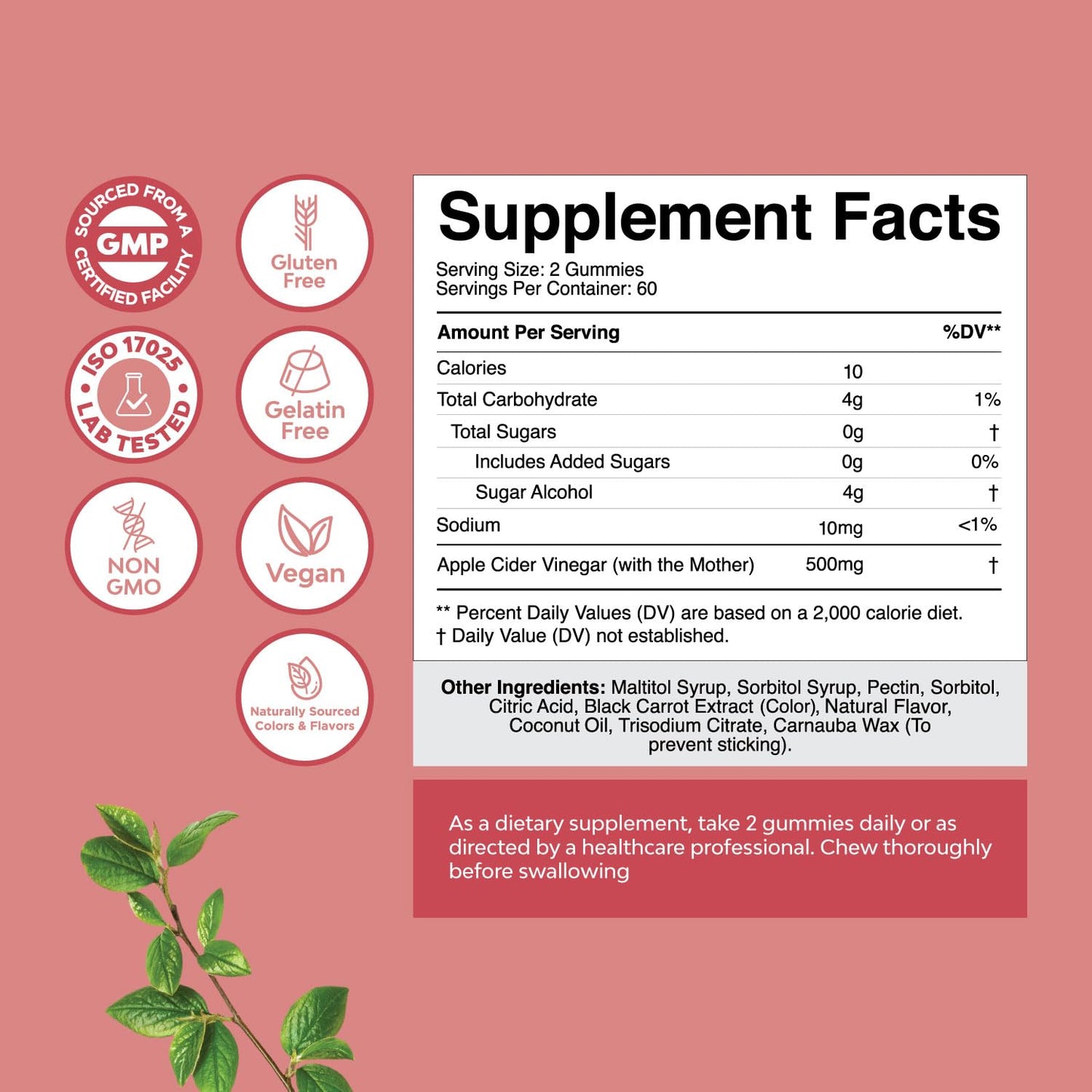 Vegan Advanced Keto ACV Gummies - Keto Apple Cider Vinegar Gummies Sugar Free Natures Craft