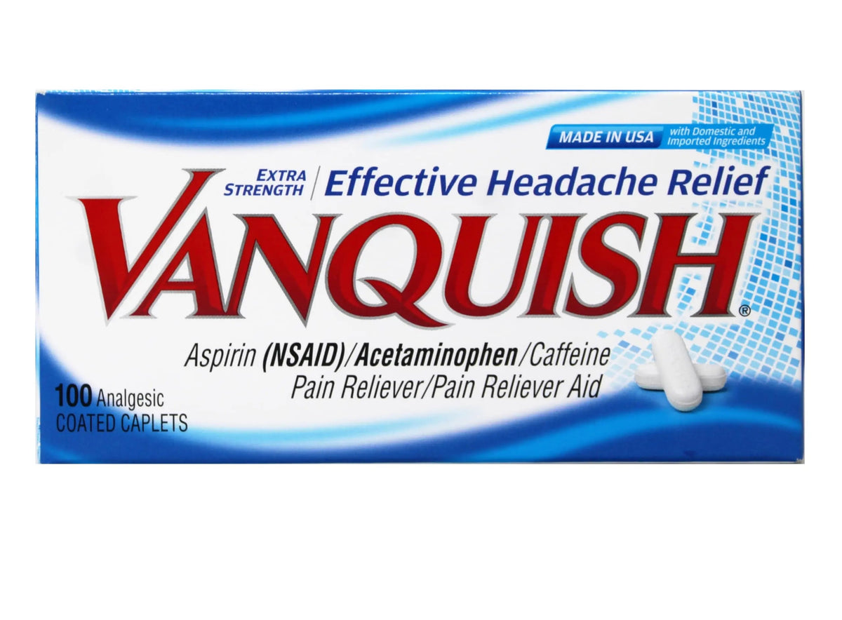 Vanquish Extra Strength Pain Reliever Caplets-100 ct. (Pack of 3) Vanquish
