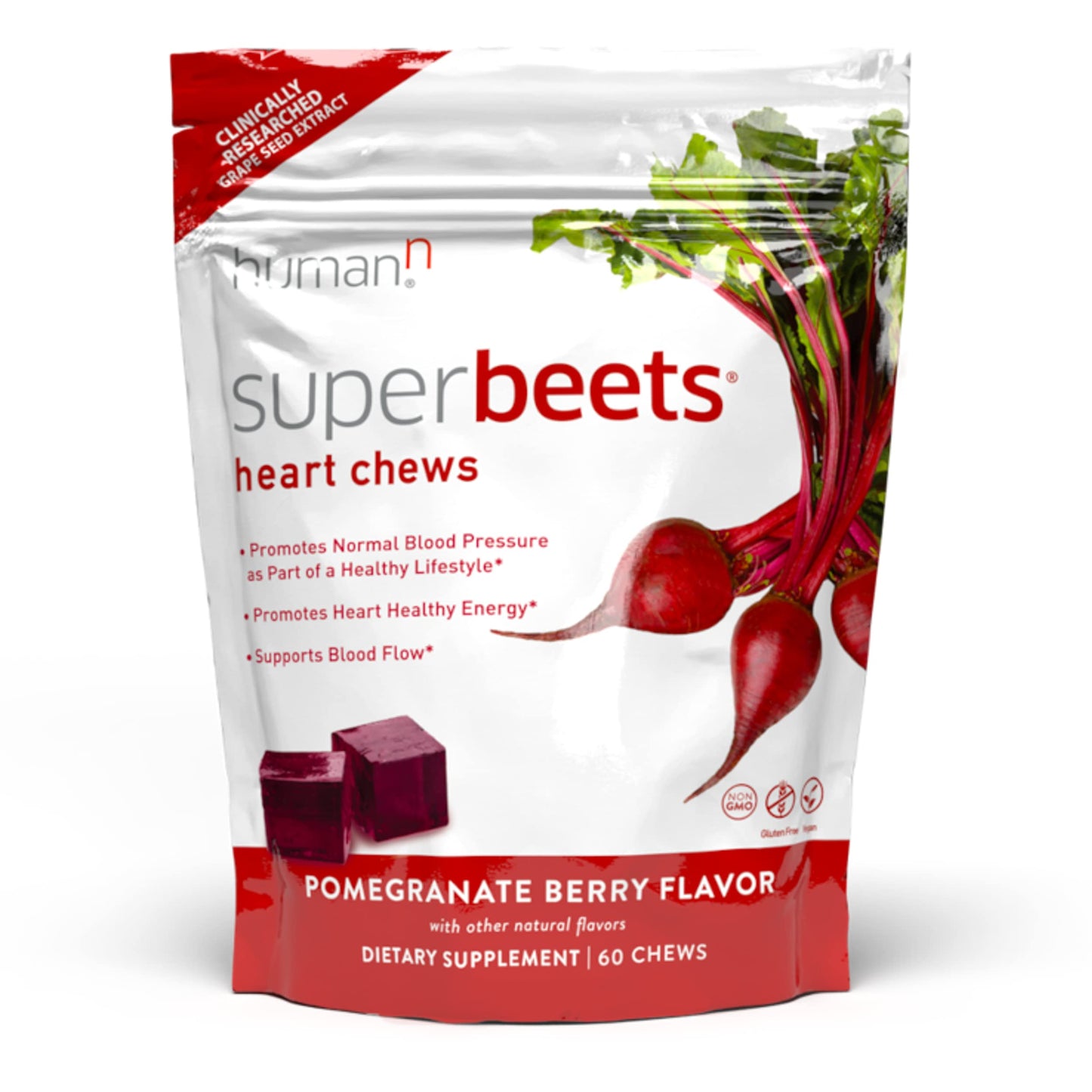 humanN SuperBeets Heart Chews & SuperBeets Black Cherry Powder humanN