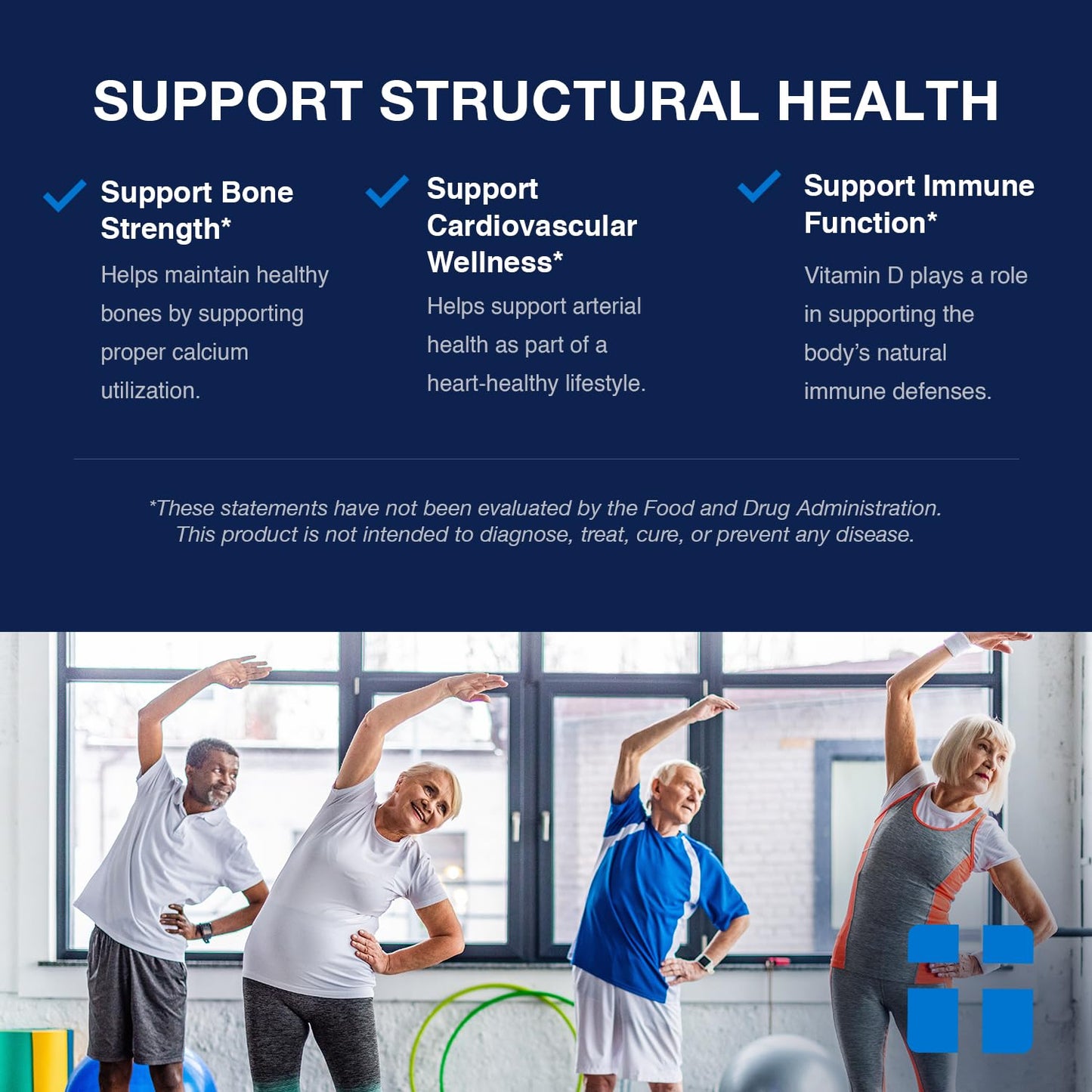 Opti + D3/K2 Supplement | Bone Health, Cardiovascular Wellness and Immune Support* Supplement | Vitamin D3 K2 Daily Support | 120 Capsules/120 Servings Opti + Life