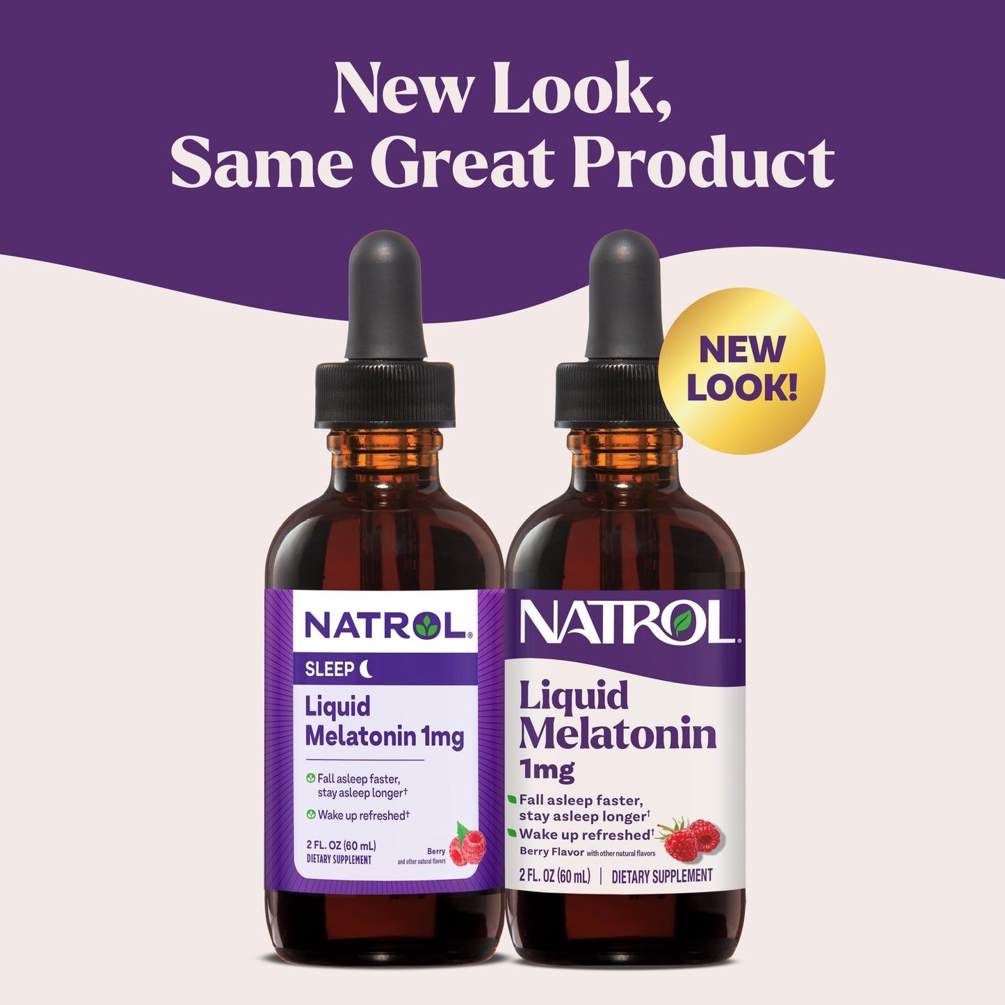Natrol Liquid Melatonin 1 mg, Adult Melatonin Supplement to Fall Asleep Faster and Stay Asleep Longer, Wake Up Refreshed, Natrol