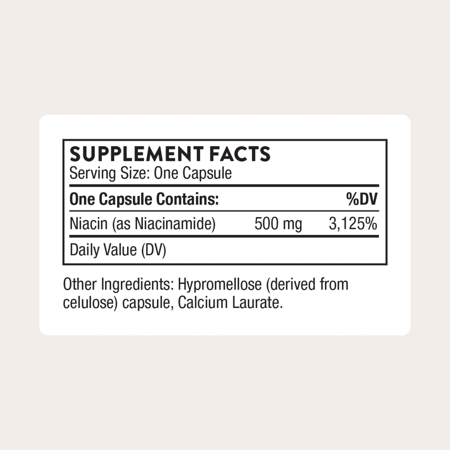 THORNE - Niacinamide - Non-Flushing Form of Vitamin B3 - Supports Skin Health & Provides Cellular Protection* - Niacin Supplement - Third-Party Certified THORNE