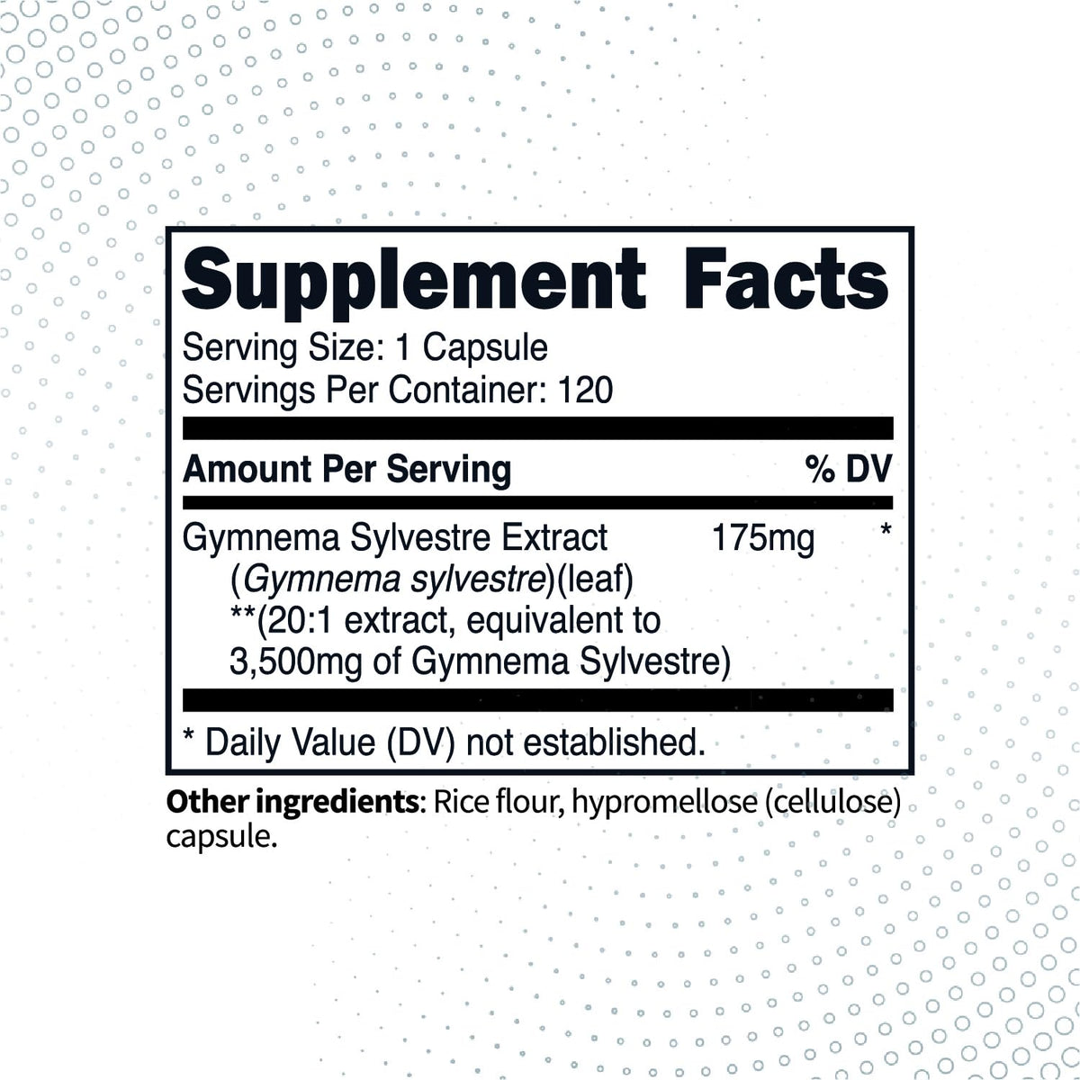 Type Zero Clean Gymnema Sylvestre 3,500mg Equivalent from 175mg of 20:1 Extract Per Serving, 120 Capsules for 120 Servings Per Bottle, Non-GMO. Gluten Free Type Zero