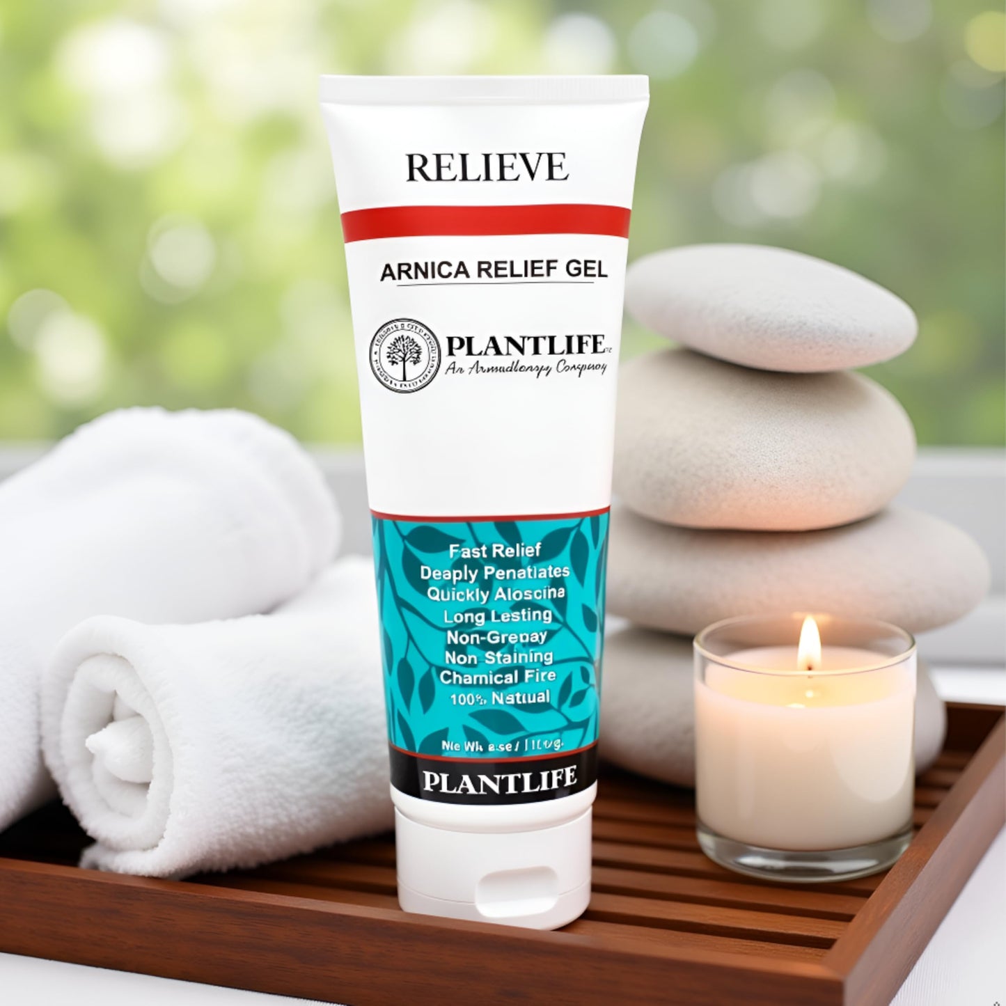 Plantlife Arnica Relieve Gel - Made with Arnica and 100% Pure Essential Oils - Relieve Products are a Homeopathic Solution for Everyday Use - Works Quickly and Effectively - Made in California Plantlife