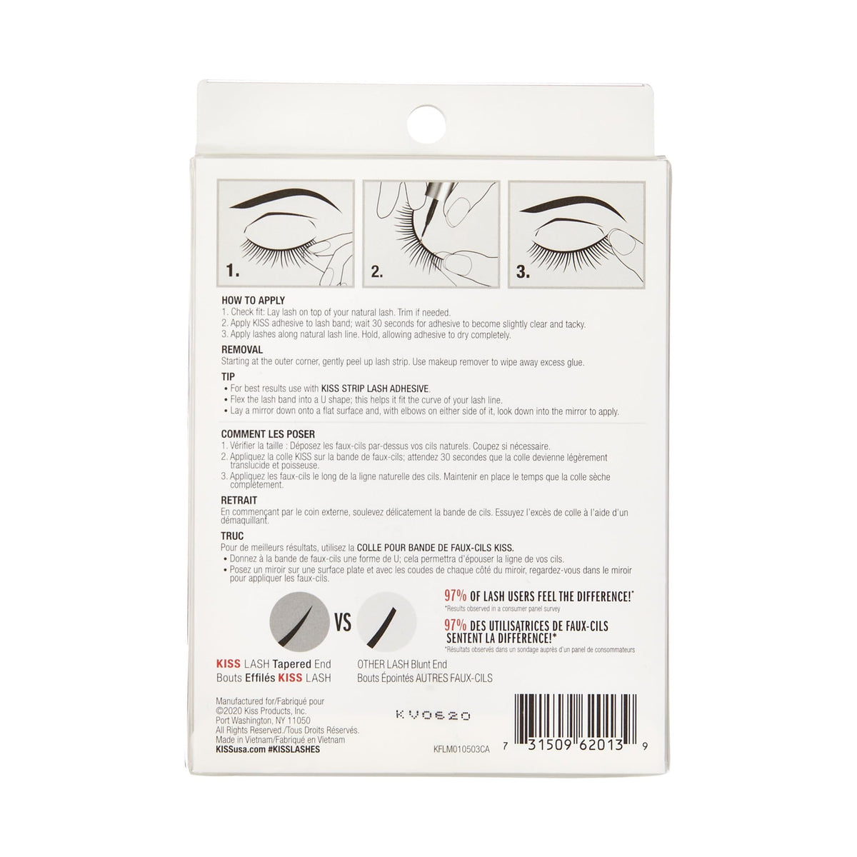 Kiss Looks So Natural, False Eyelashes, 'Shy', 12mm, Includes 5 Pairs Of Lashes, Easy to Apply, Reusable Lash Clusters KISS