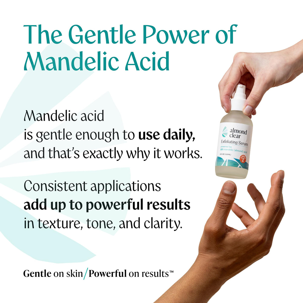 Almond Clear Mandelic Acid Level 2 Serum – Extra Strength Treatment for Body Acne, Folliculitis, and Ingrown Hairs – Buttocks Clearing Dark Spot Remover – 1 Fl Oz Almond Clear
