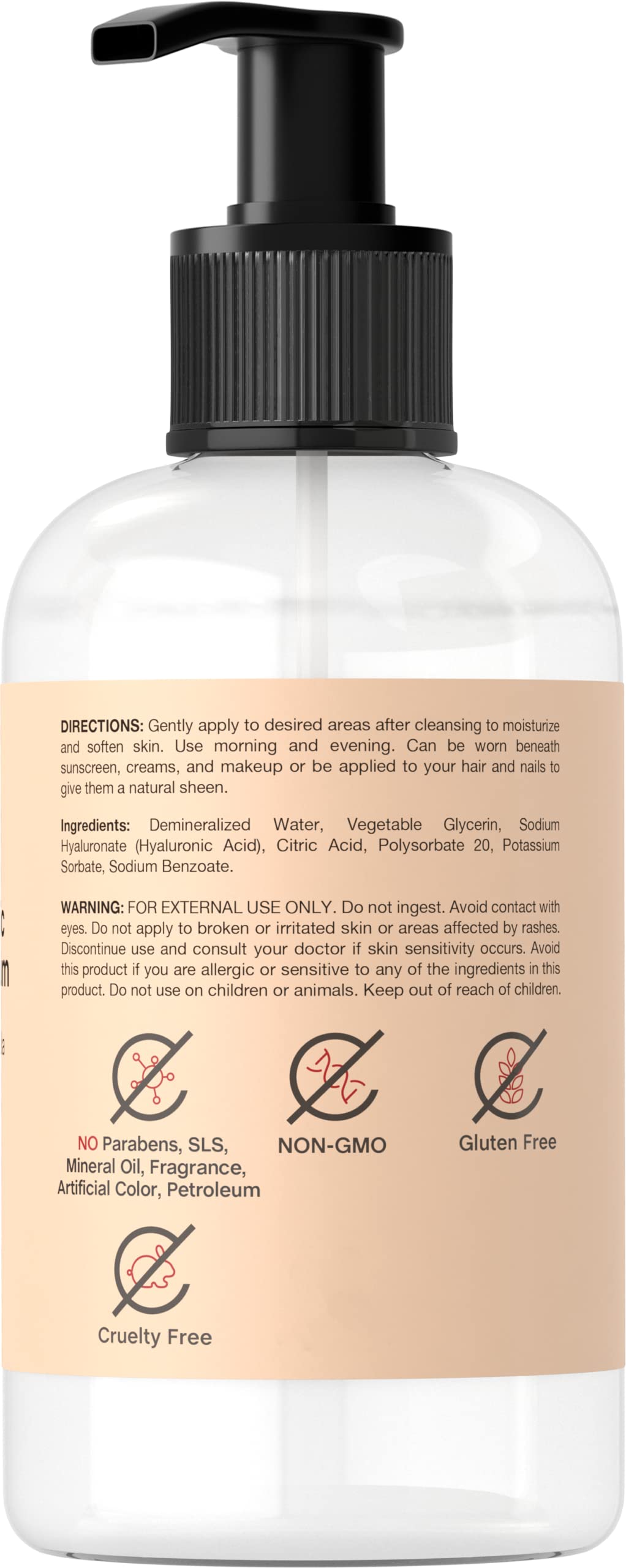 Hyaluronic Acid Serum for Face & Skin | 8 oz | Paraben & SLS Free Moisturizer | Packaging Coera