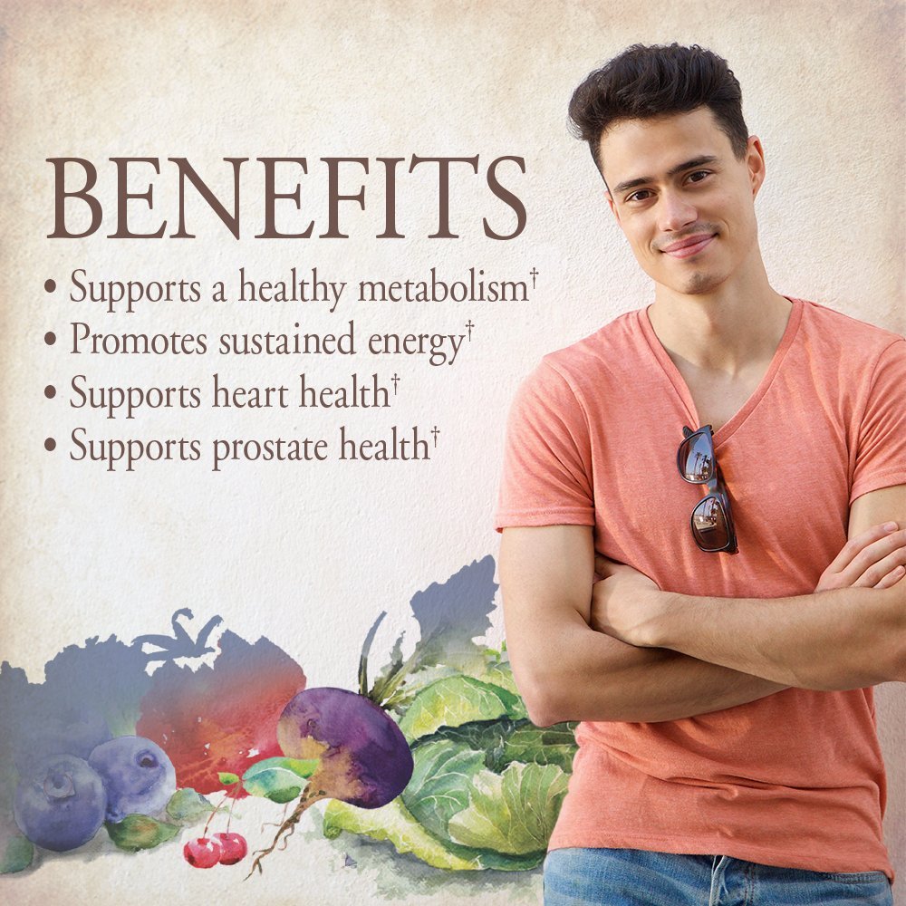 Garden of Life Organics Whole Food Multivitamin for Men, 60 Tablets, Vegan Mens Vitamins and Minerals for Health and Well-Being Garden of Life