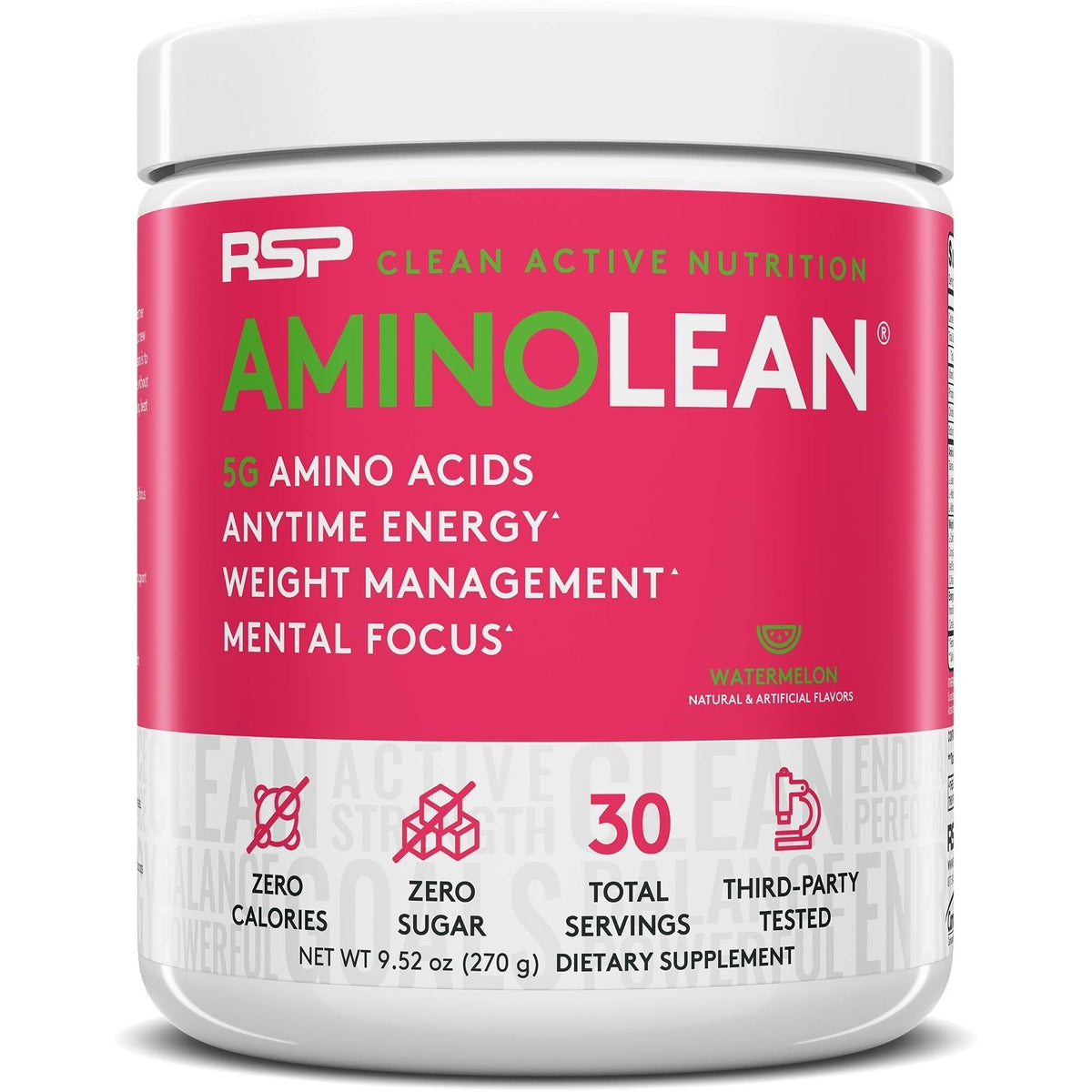 RSP NUTRITION AminoLean Pre Workout Energy (Watermelon 30 Servings) with AminoLean RSP NUTRITION