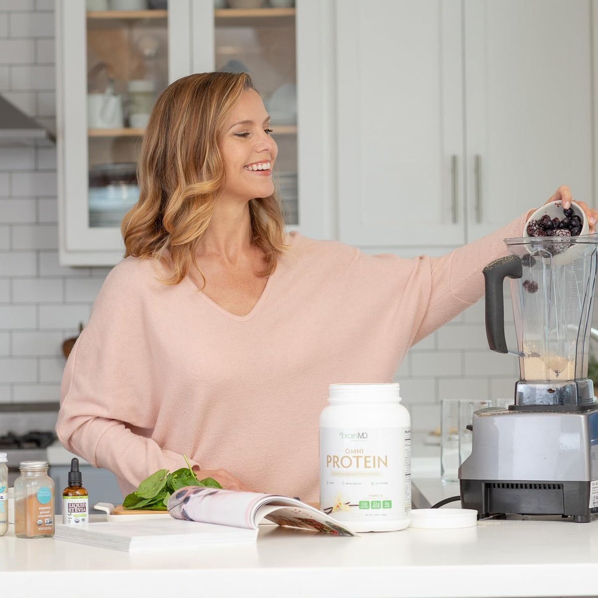 BRAINMD Dr Amen OMNI Protein Vanilla - 2.38 lbs - Plant-Based Protein Powder - Promotes Energy & Exercise Recovery - Vegan, Vegetarian, Sugar Free, Gluten Free - 30 Servings Gsupps Australia