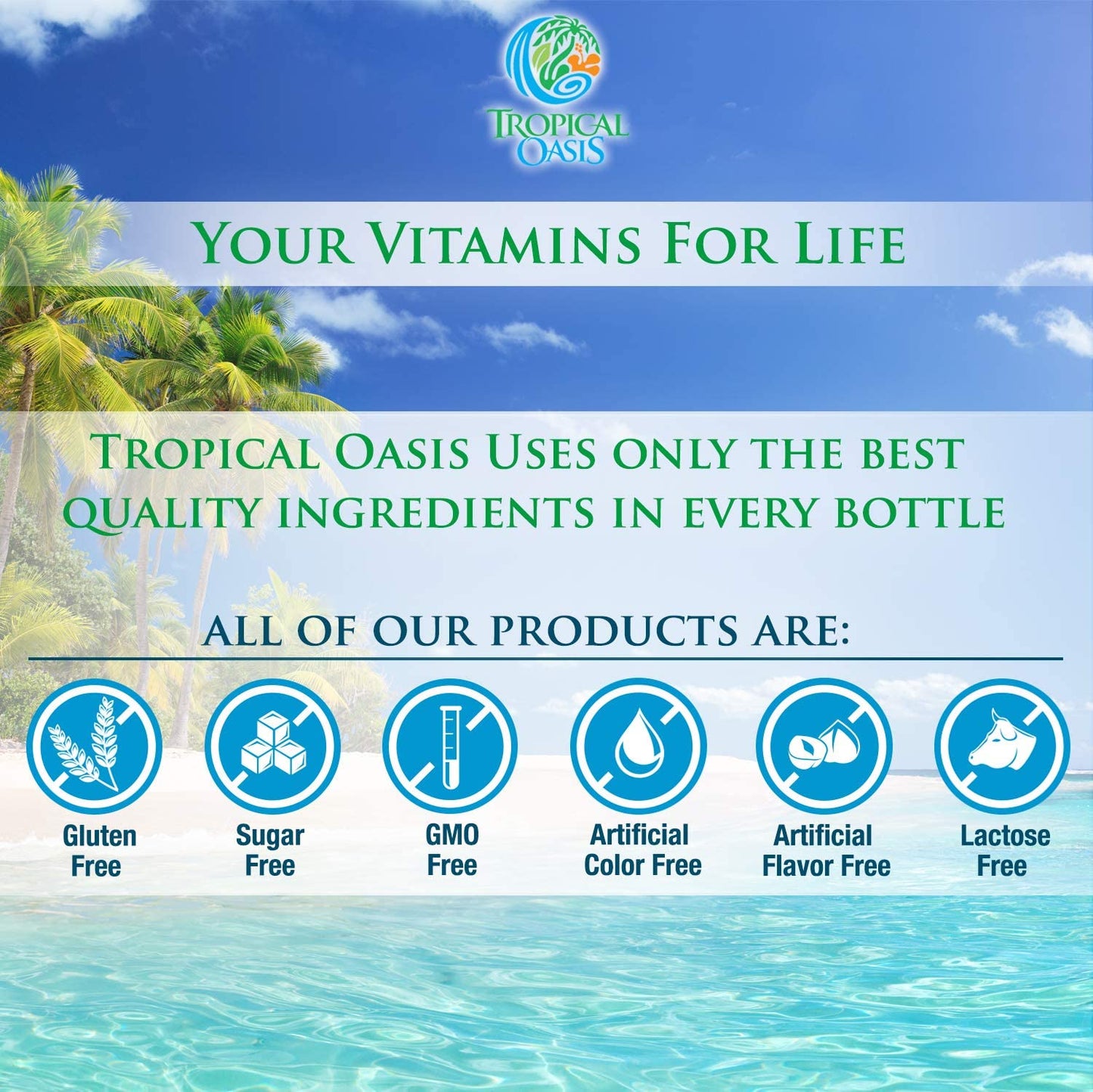 Mega Premium Liquid Multivitamin | Natural Immune Support Vitamin w/ 1333% Vitamin C, 200% D3, Zinc + 20 Vitamins, 70 Minerals, & 21 Amino Acids | Sugar Free | Orange Flavor | 98% Absorption | 32 Serv Tropical Oasis