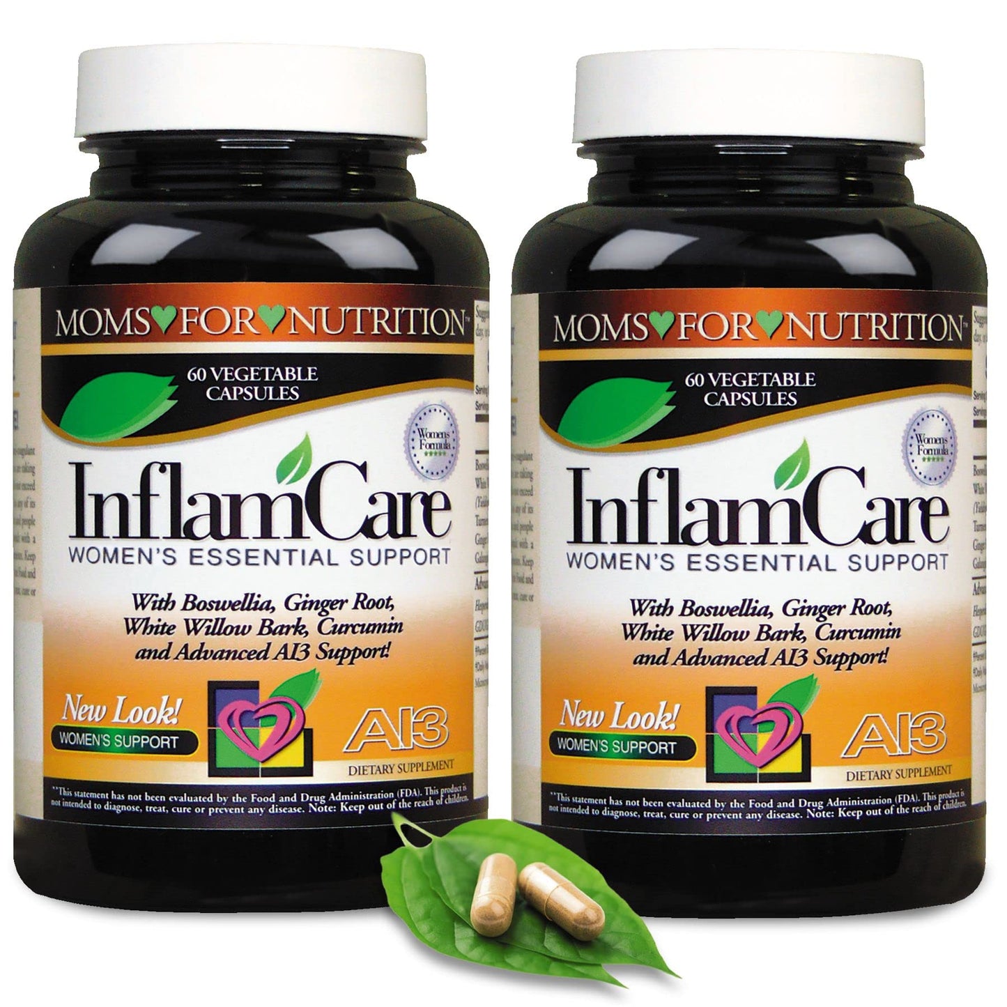 Moms For Nutrition 3 Bottles - InflamCare 3000MG Women’s Formula Gluten Free - 180 Count Moms For Nutrition