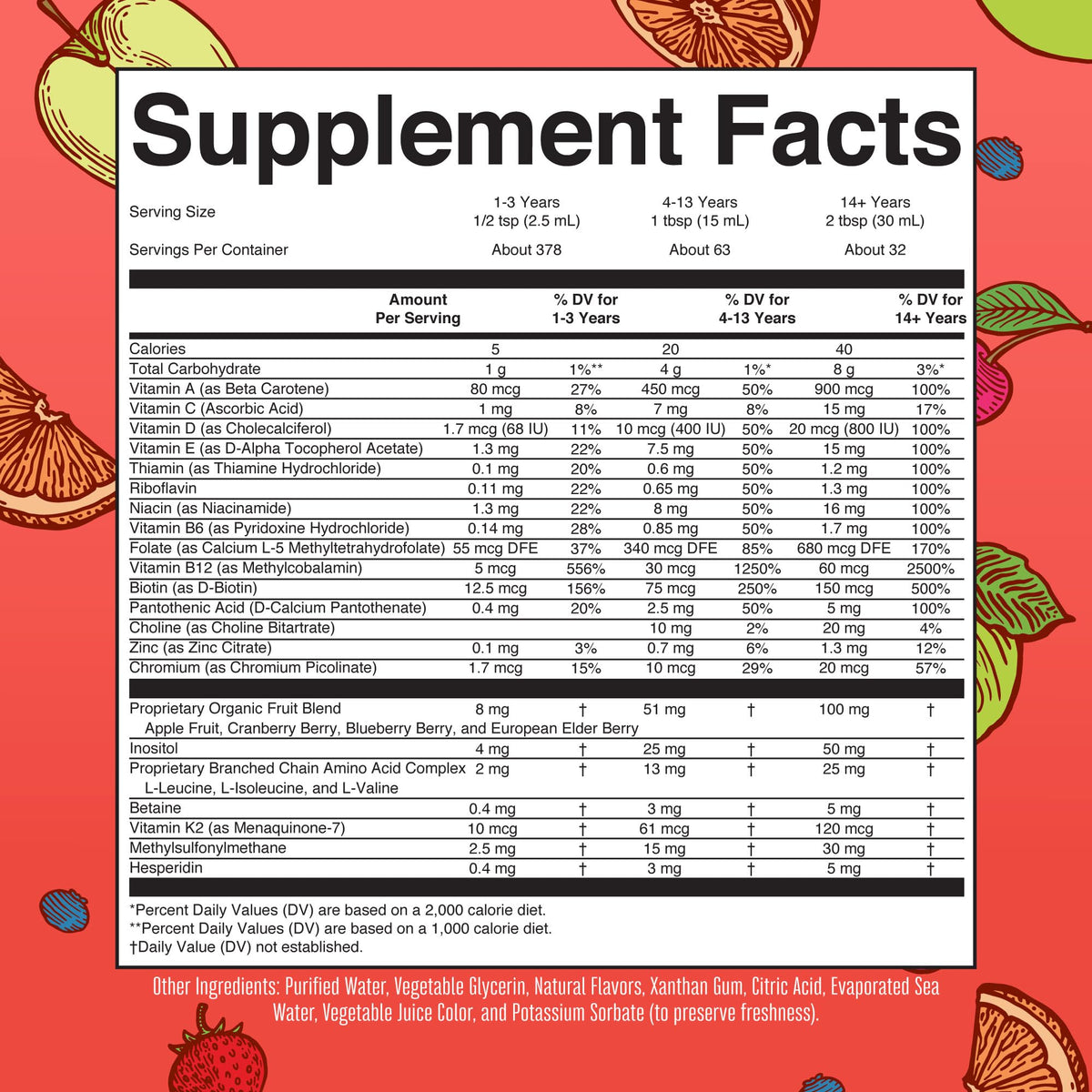 MaryRuth Organics Liquid Morning Multivitamin Essentials+ | Vitamin A C D E B6 B12 Biotin Zinc, Mens Womens Multivitamin, Immune Support, Beauty | Sugar Free | Vitamins for Ages 1+ | Vegan | 32 Fl Oz MARYRUTH'S