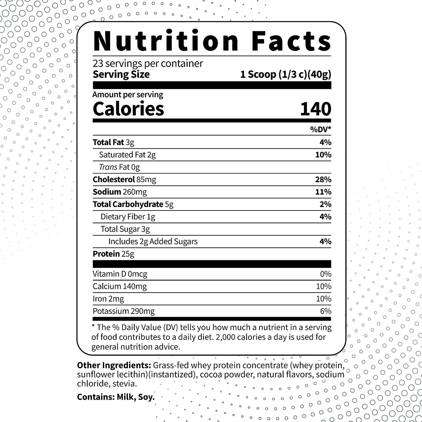 Type Zero Grass Fed Whey Protein Concentrate Powder (Chocolate, 2LBS) - Gluten Free Type Zero