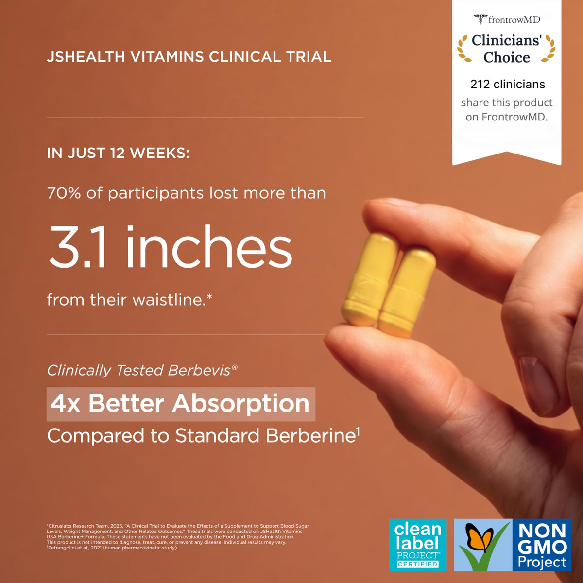 JSHealth Supplement with Berbevis for Metabolic Health Support. Higher Strength for Blood Sugar Already in the Normal Range and Body Composition JSHealth