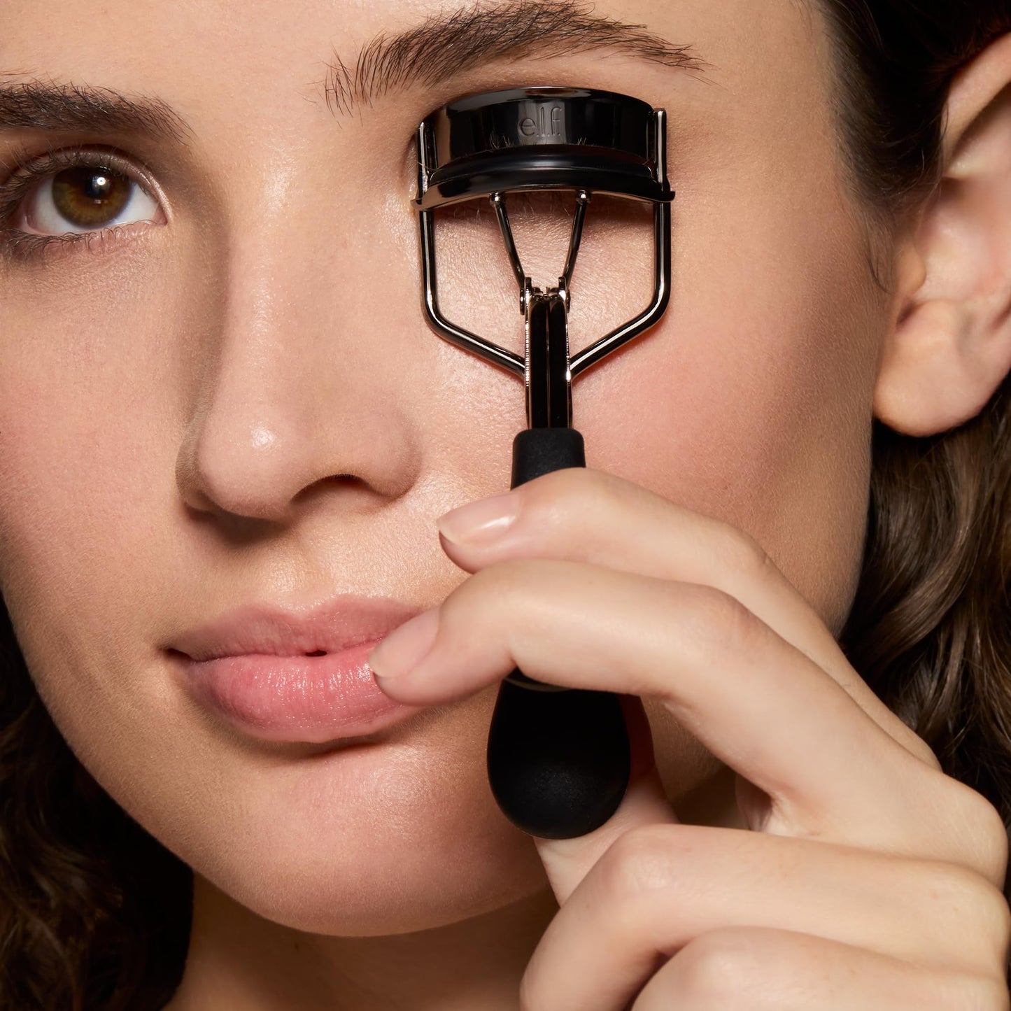 e.l.f. Pro Eyelash Curler, Strong, Contoured, Eye-Opening, Voluminous Lashes, Includes Additional Rubber Replacement Pad, Silver e.l.f.