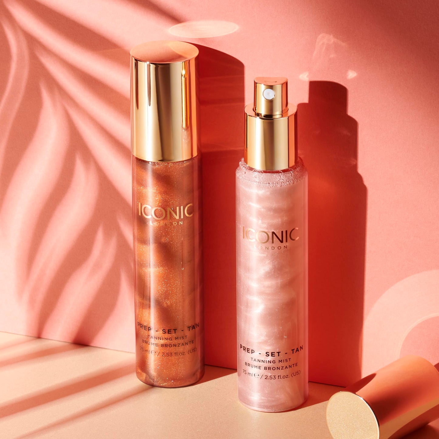 ICONIC LONDON Prep-Set-Tan Glow | Shimmering Self Tanning Facial Mist with Hyaluronic Acid, Cruelty-Free, Vegan Makeup, 2.53 Fl oz ICONIC LONDON