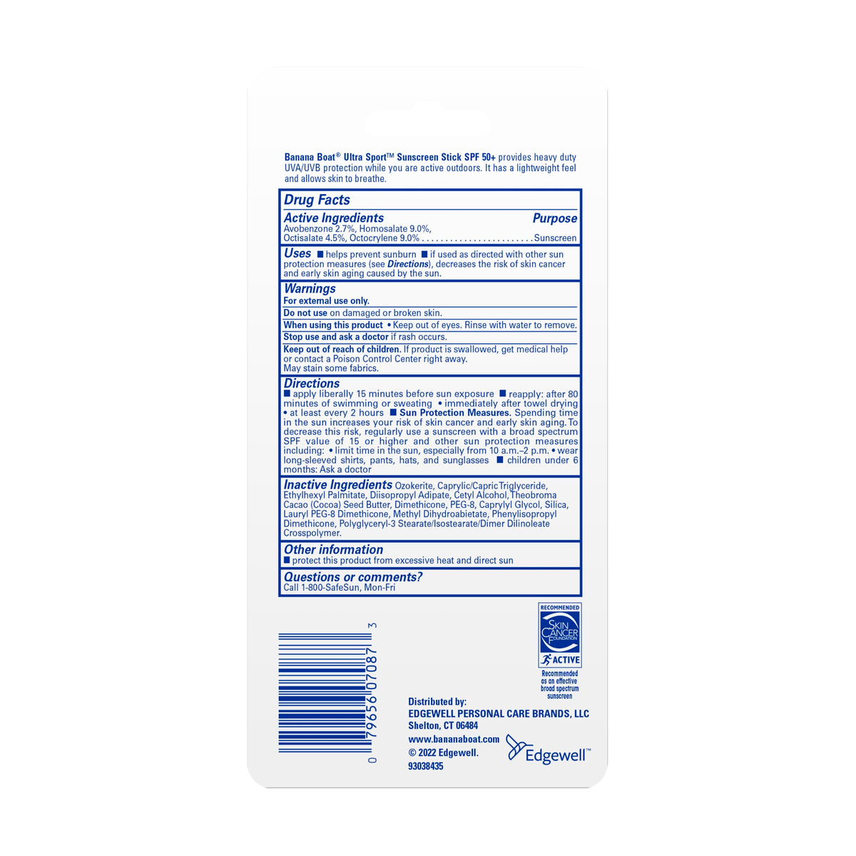 Banana Boat Sport SPF 50 Sunscreen Stick, 1.5 oz Banana Boat